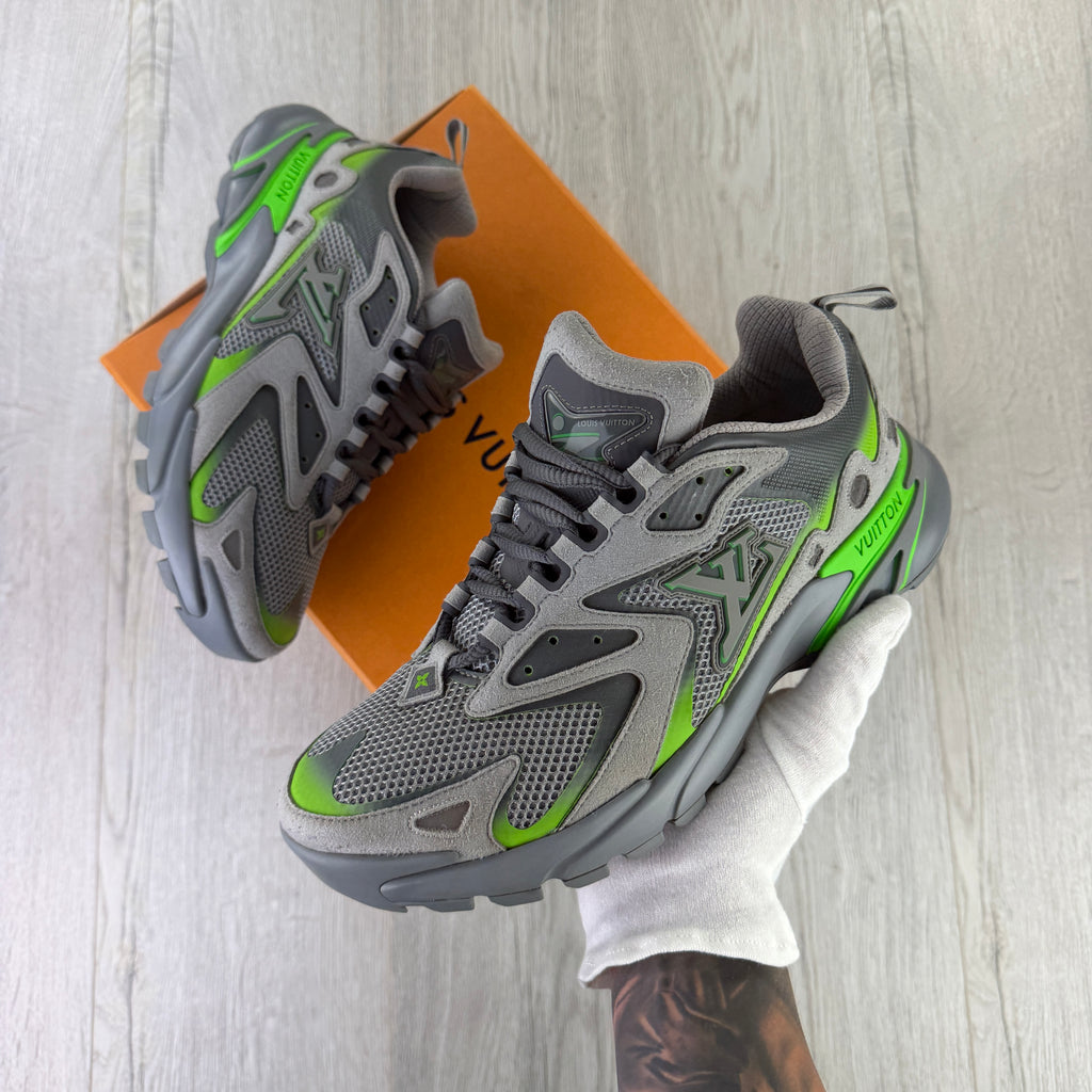 Louis Vuitton Men’s Grey/Green Tactical Trainers - Uk 8.5