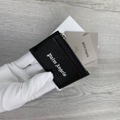 Palm Angels Black Zip-up Card Holder
