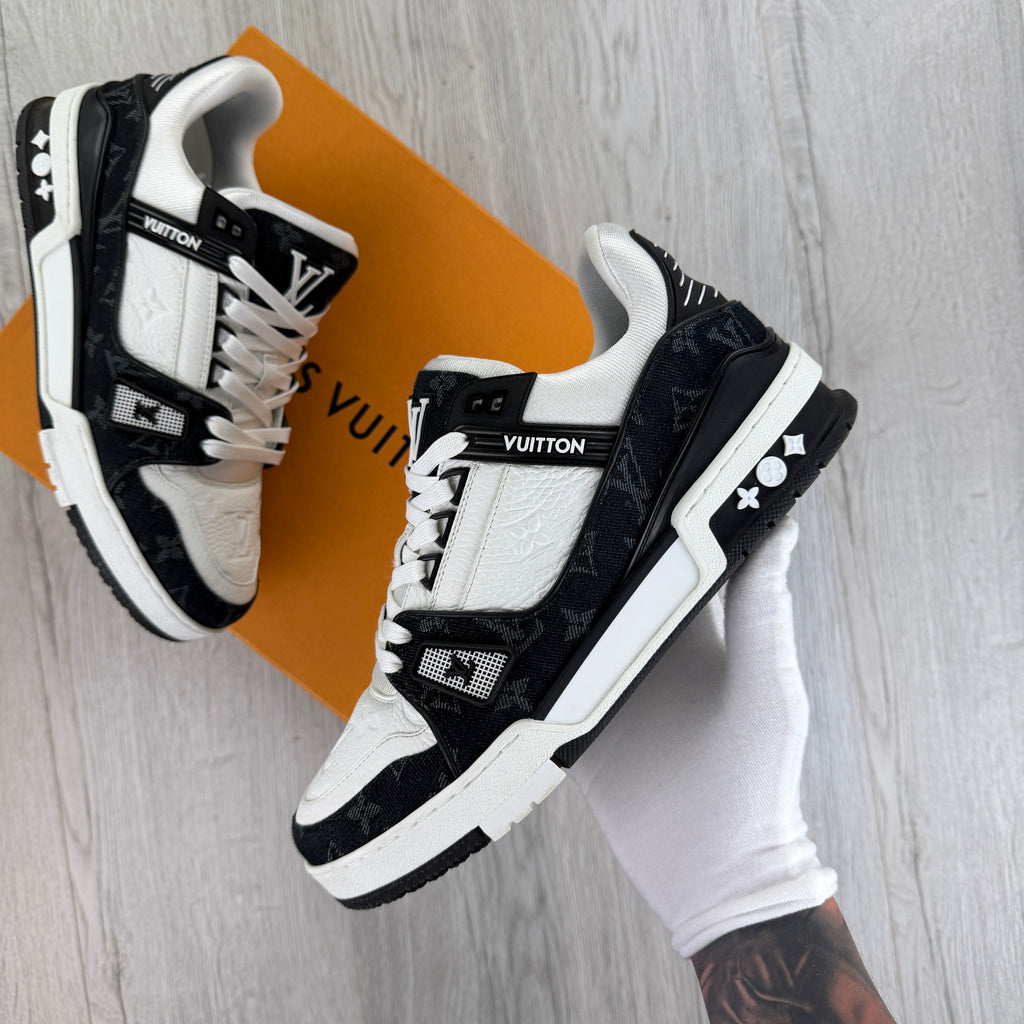 Louis Vuitton Men’s Black & White Low Trainers - Uk 7 (Fit Uk 8)