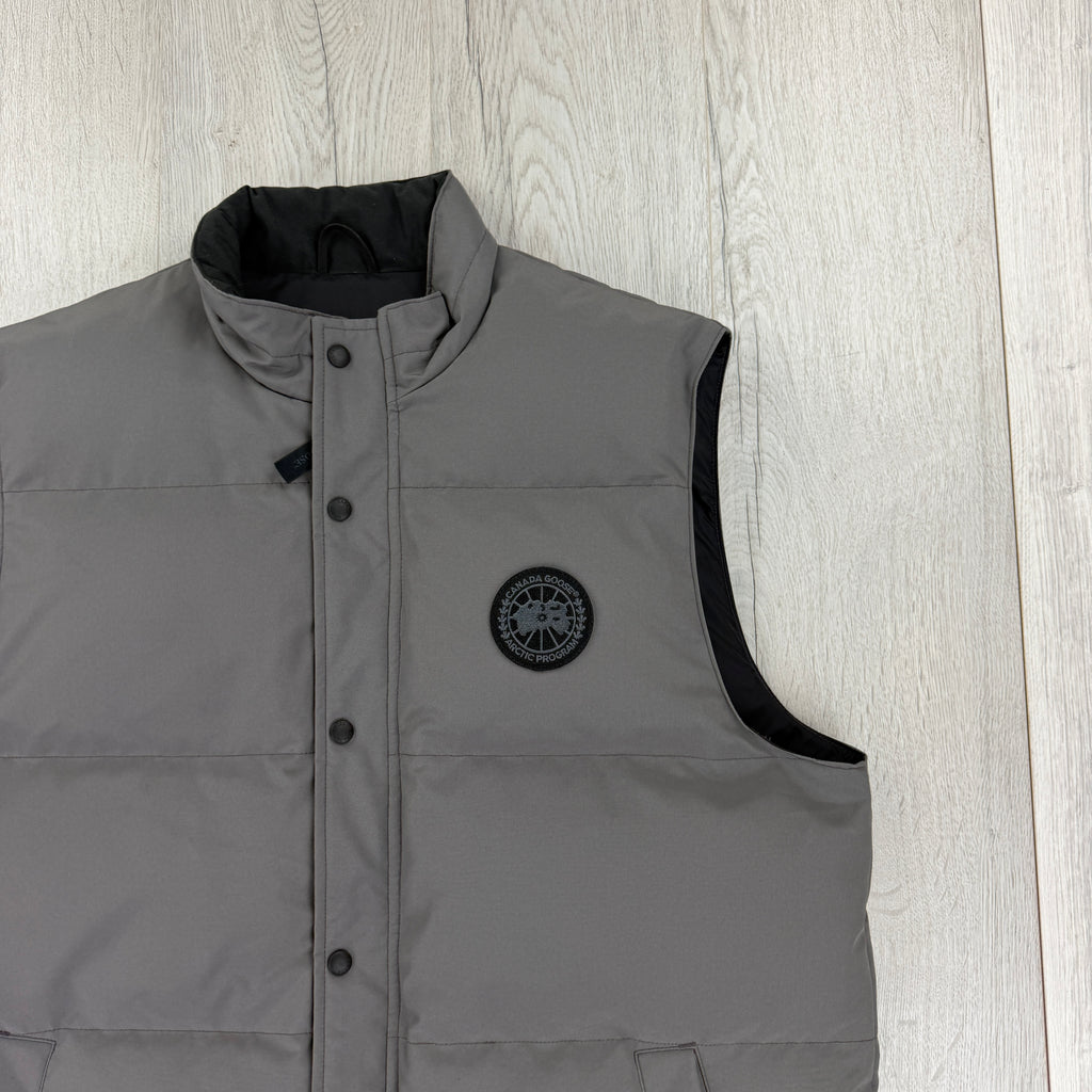 Canada Goose Men’s Grey Black Badge Freestyle Bodywarmer - XXL