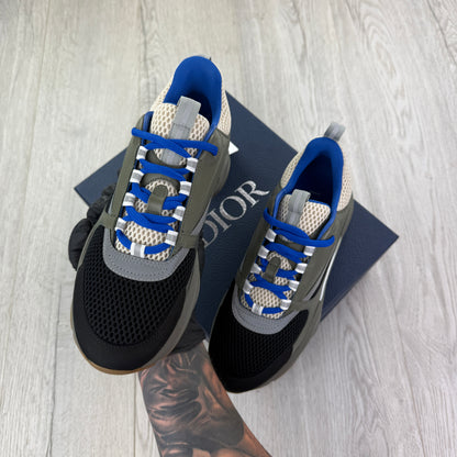 Dior B22 Men’s Khaki & Blue Trainers - 42 (Fit Uk 7.5)