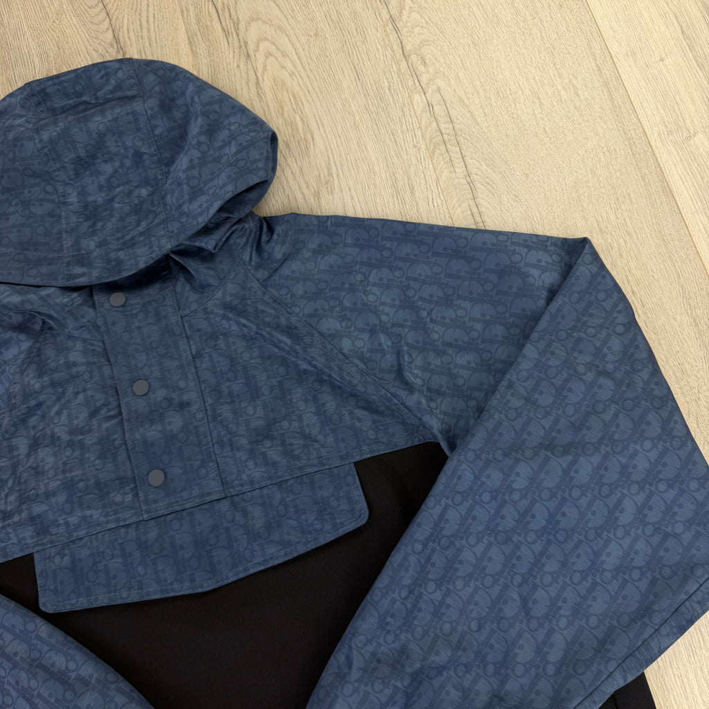 Dior Mens Oblique Black / Bue Anorak Jacket - XL