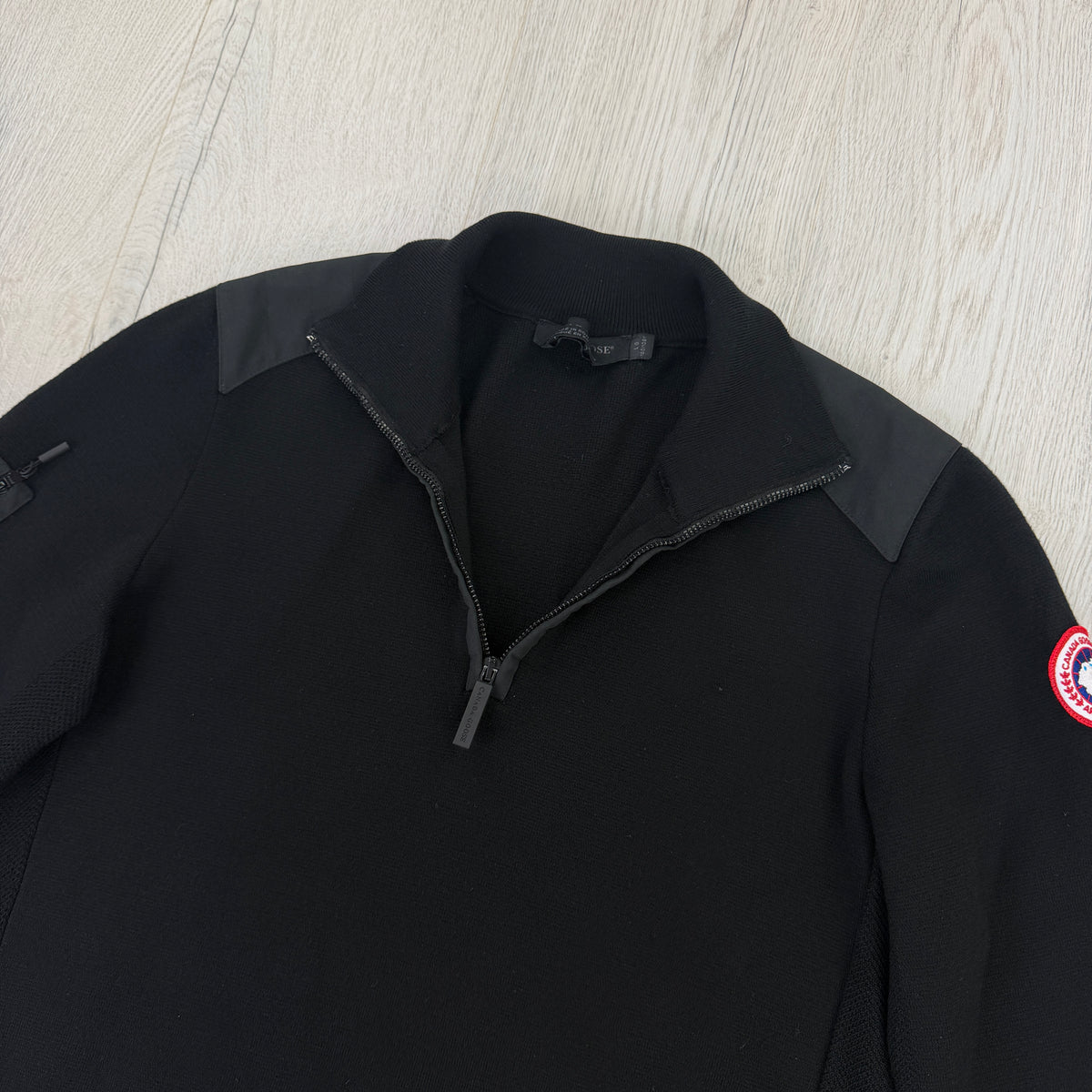 Canada Goose Men’s Black 1/4 Zip Jumper - Large (Fit Medium)