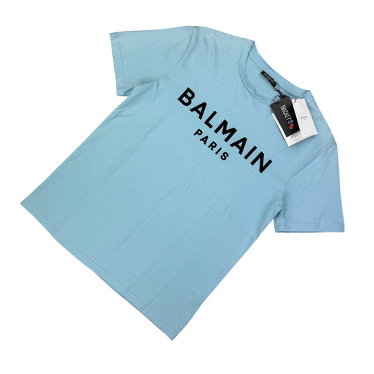 Balmain Paris Men’s Baby Blue T-shirt