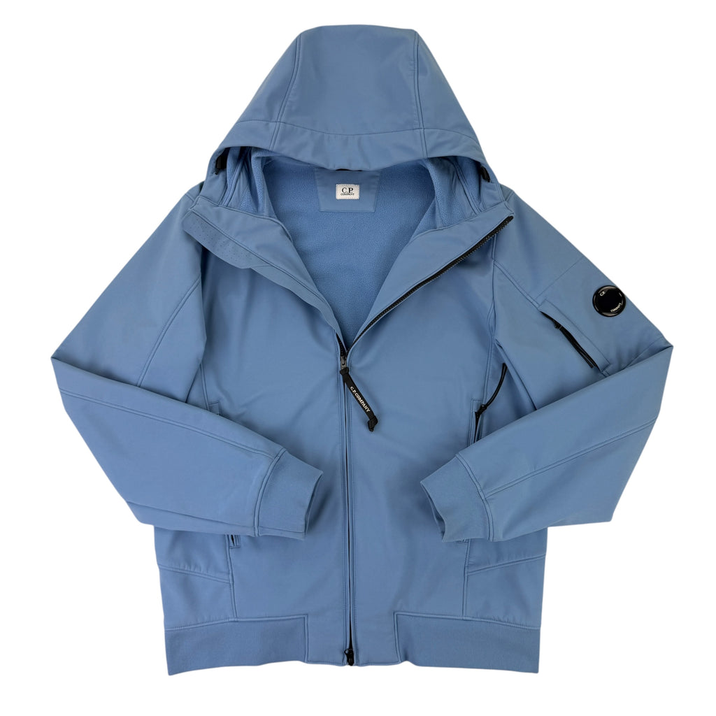 Cp Company Men’s Sky Blue Zip Up Soft Shell Jacket - 52 (Fit Large)