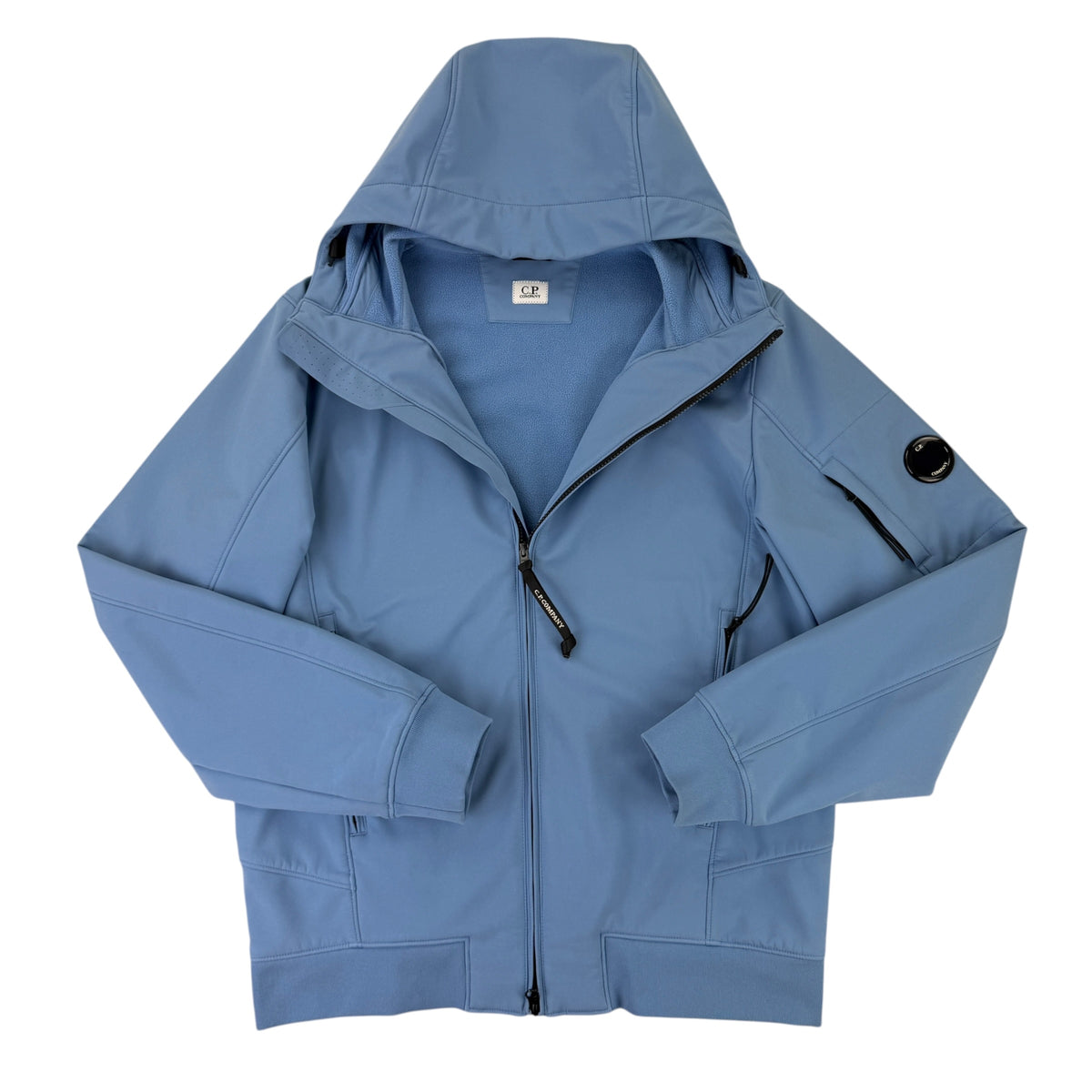 Cp Company Men’s Sky Blue Zip Up Soft Shell Jacket - 52 (Fit Large)