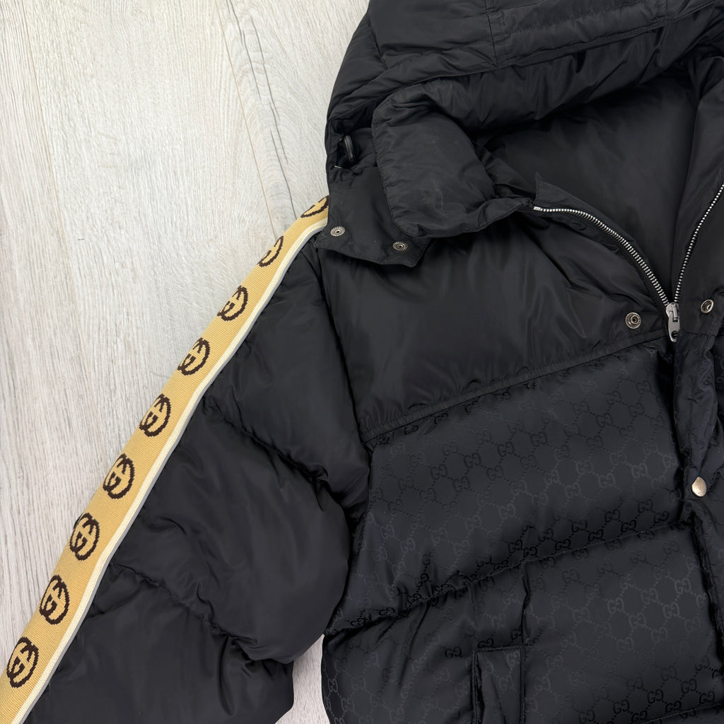 Gucci Men’s GG Jacquard Nylon Padded Down Jacket - Size 50 (L/XL)
