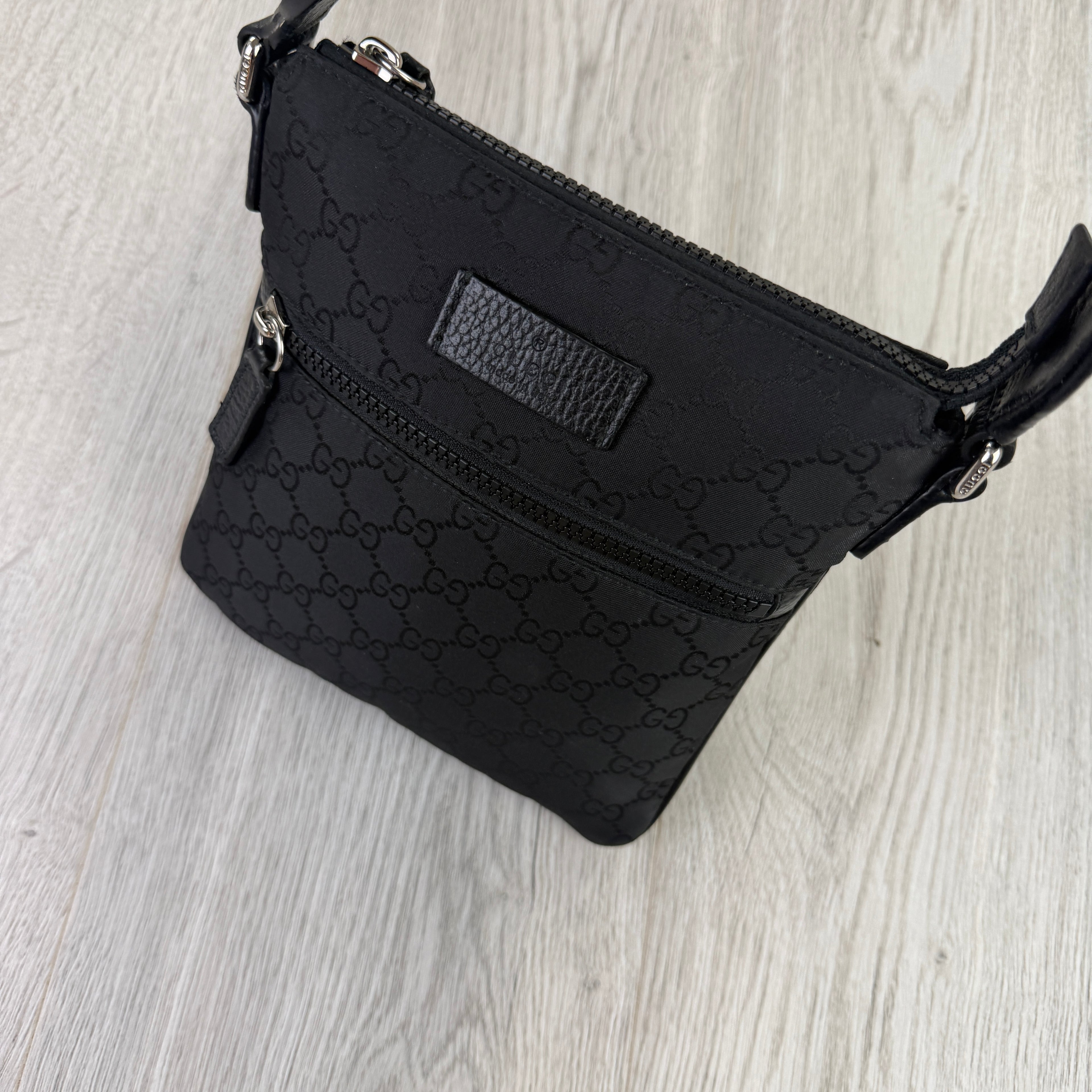 Gucci Men’s GG Black Small Side Bag