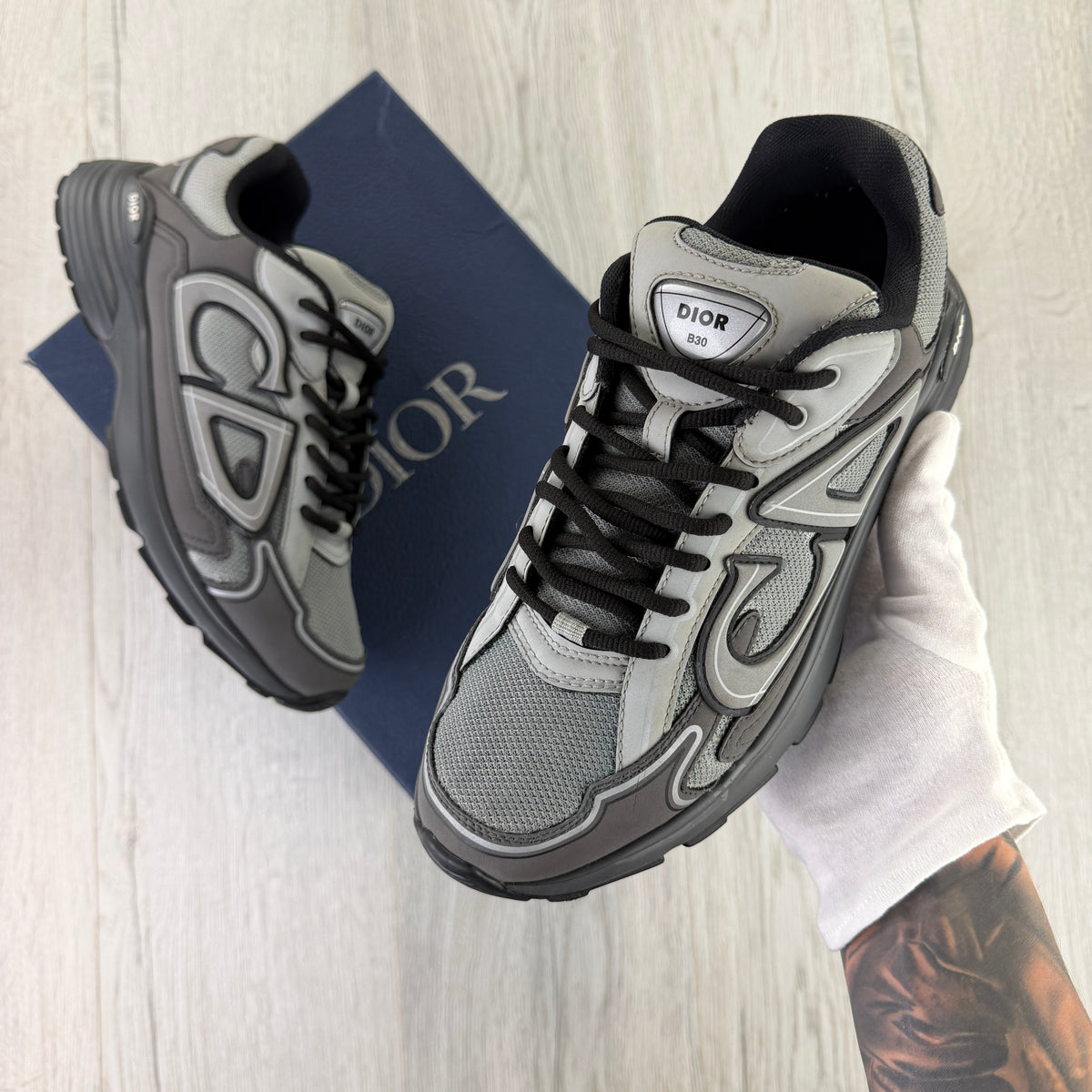 Dior B30 Men’s Dark Grey Anthracite Runners - 43 (Uk 9)