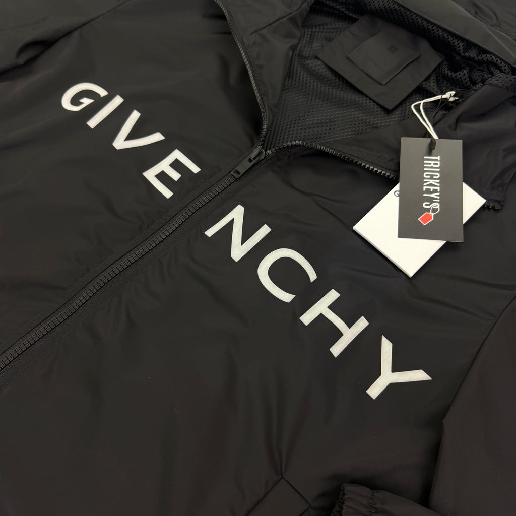 Givenchy Men’s Black Zip-up Windbreaker Jacket - 44