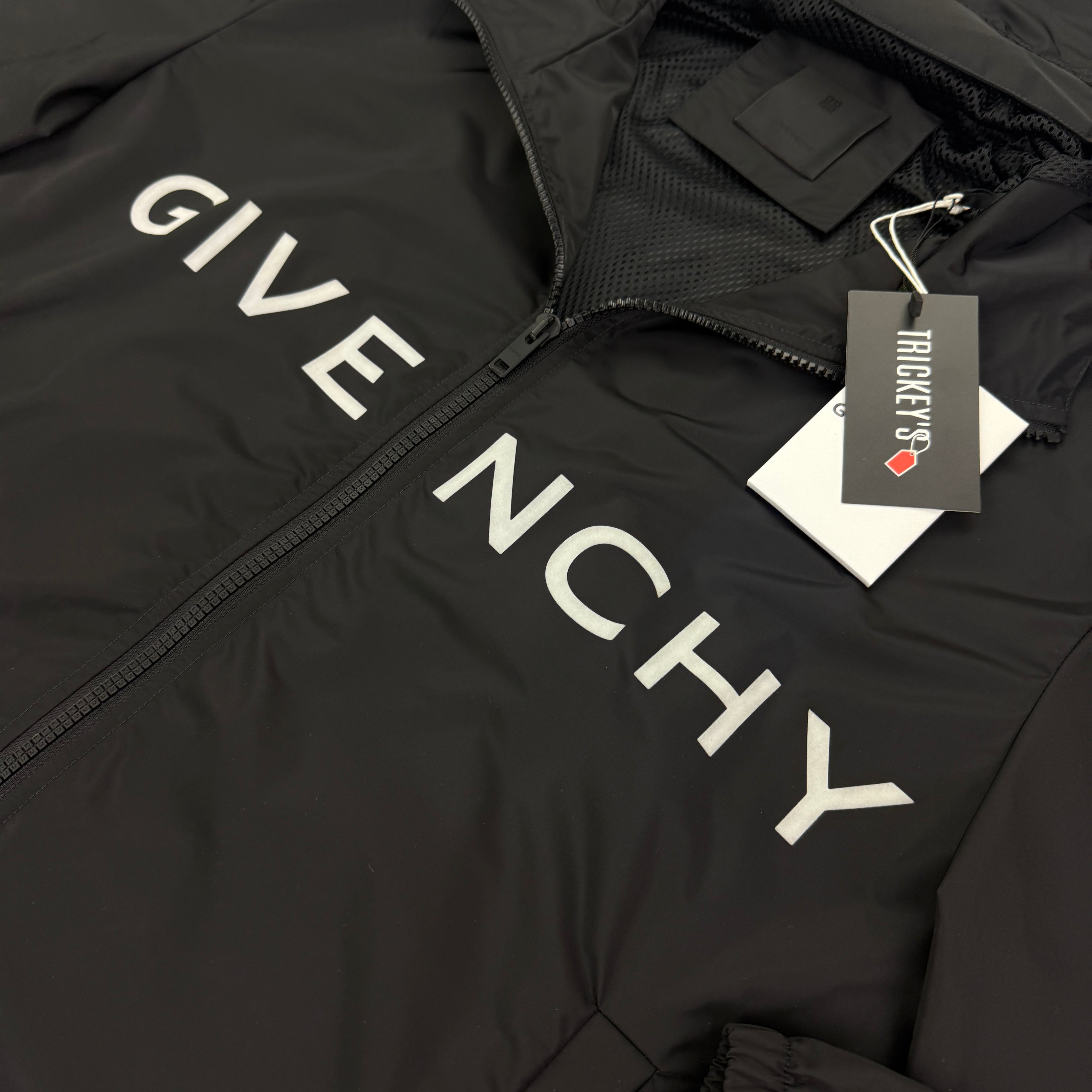 Givenchy Men’s Black Zip-up Windbreaker Jacket - 44