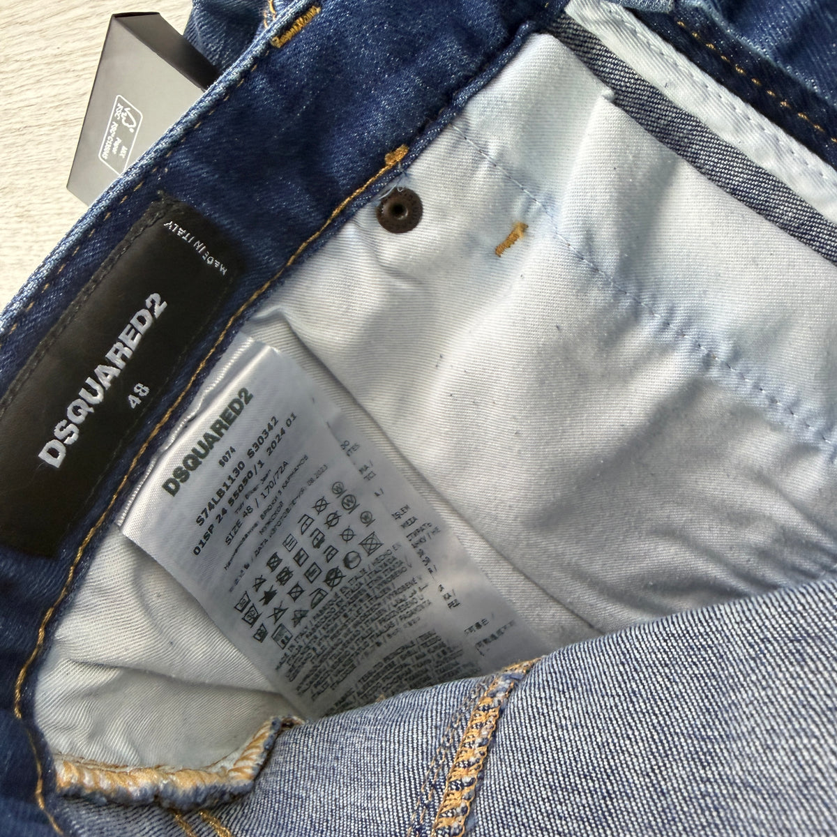 Dsquared2 Men’s Blue Distressed Twist Jeans - 48 (Uk 30)