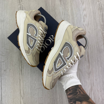 Dior B30 Men’s Cream Mesh and Technical Fabric Trainers - 41 (Fit Uk 7)