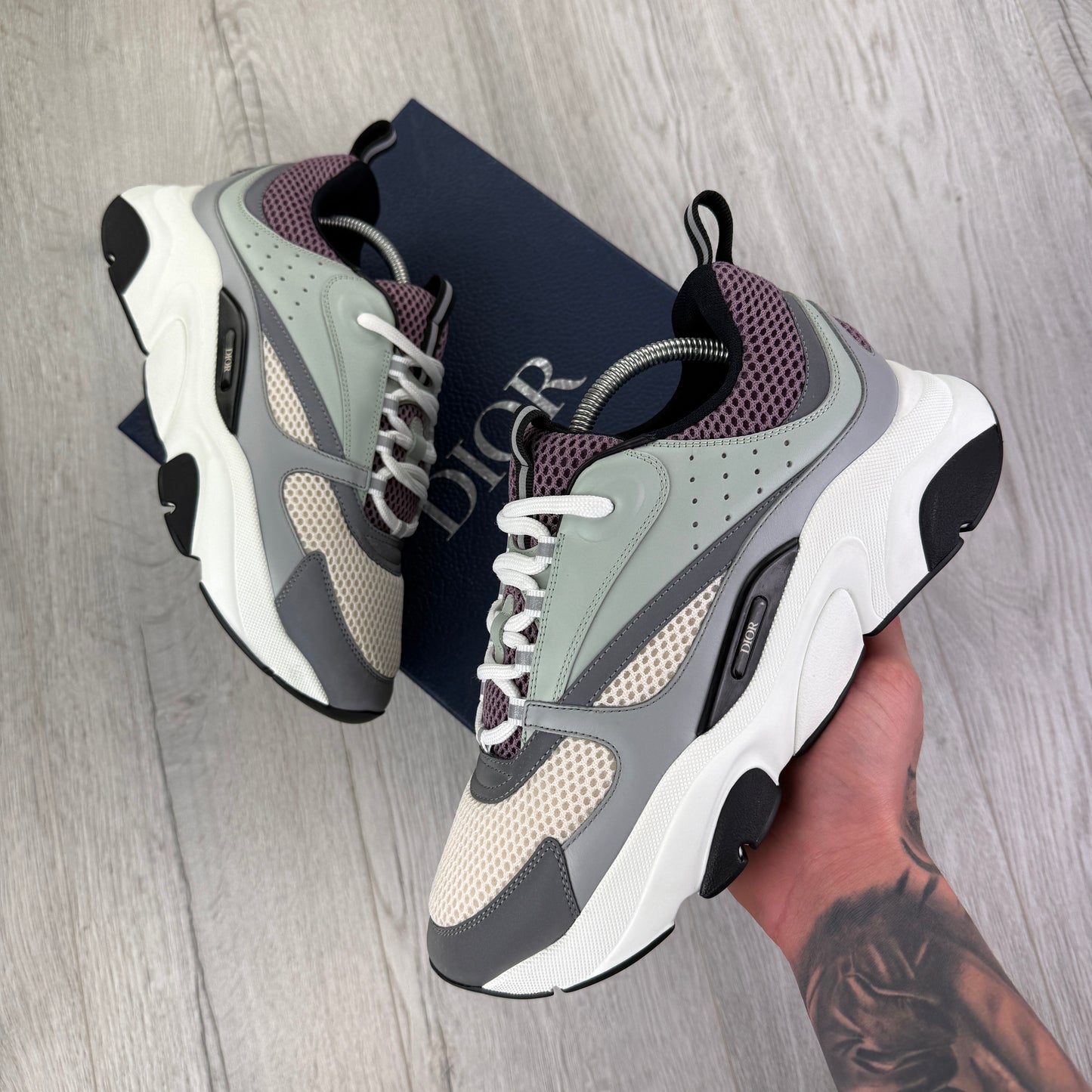 Dior B22 Men’s Lavender & Grey Trainers - 43 (Fit Uk 8.5)