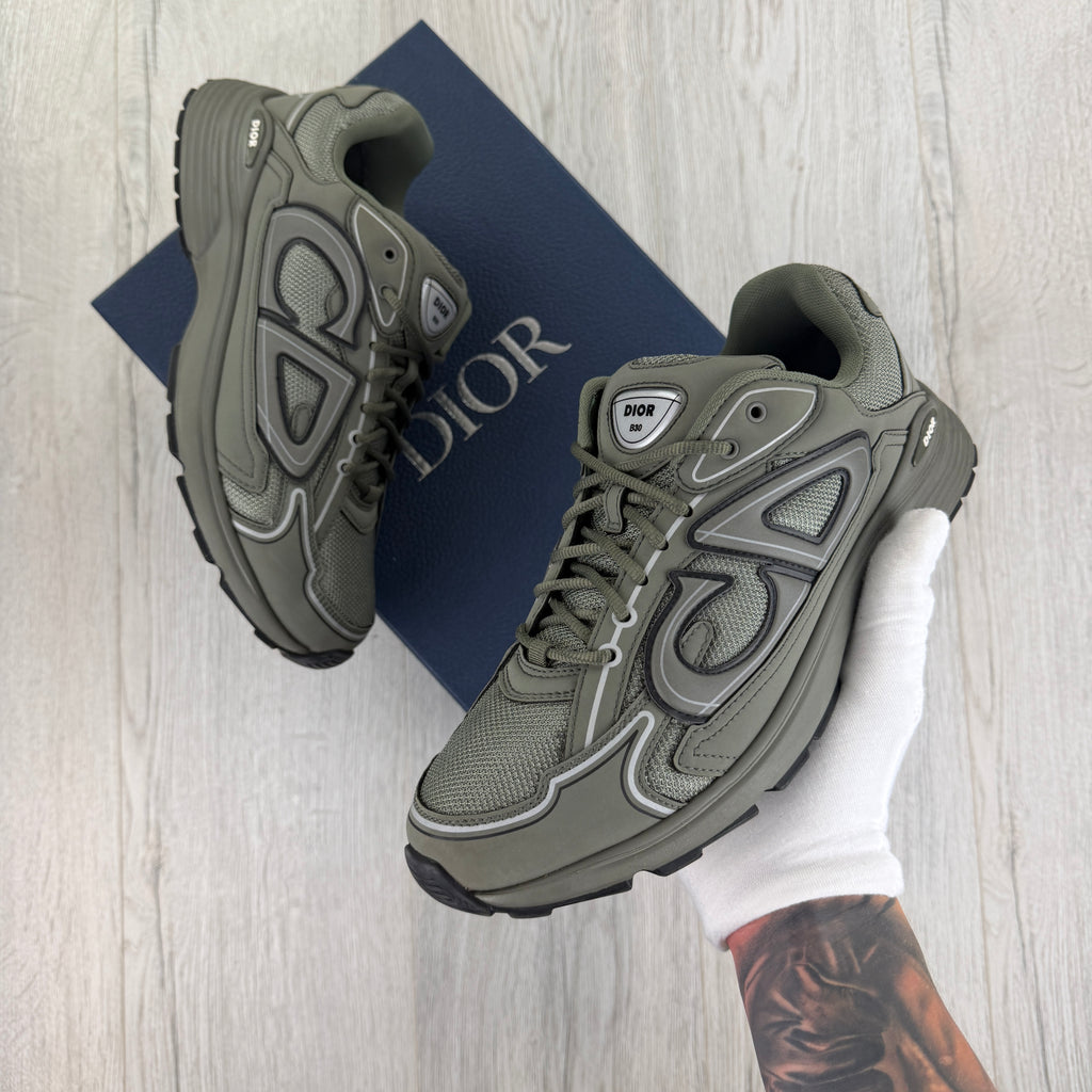 Dior B30 Men’s Khaki CD Mesh Trainers - 45 (Fit Uk 11)
