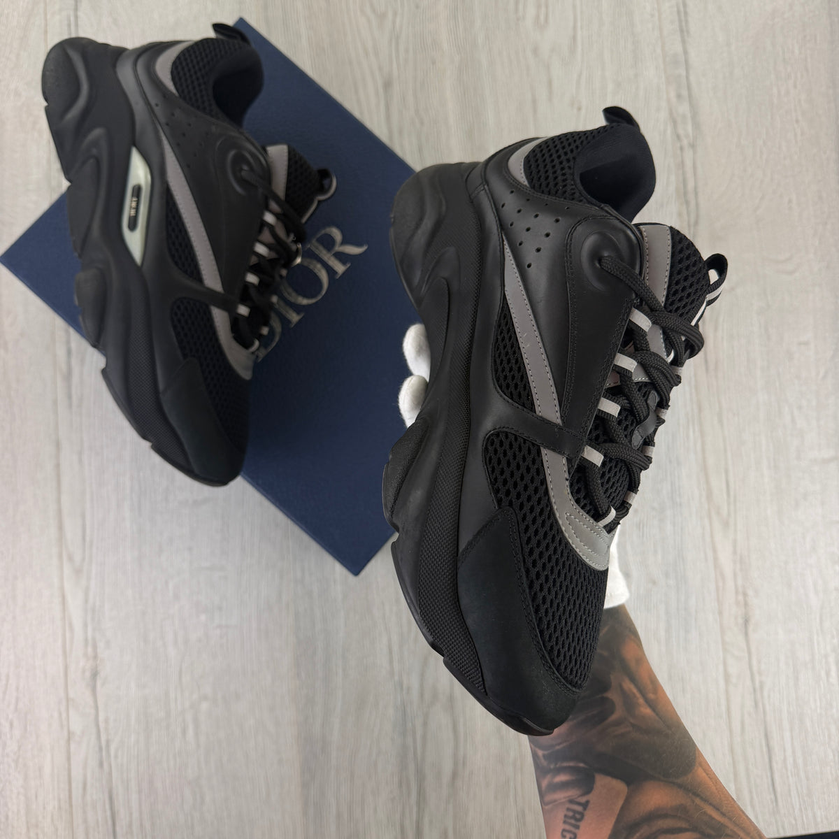 Dior B22 Men’s Triple Black Runners - 44 (Fit Uk 9/9.5)