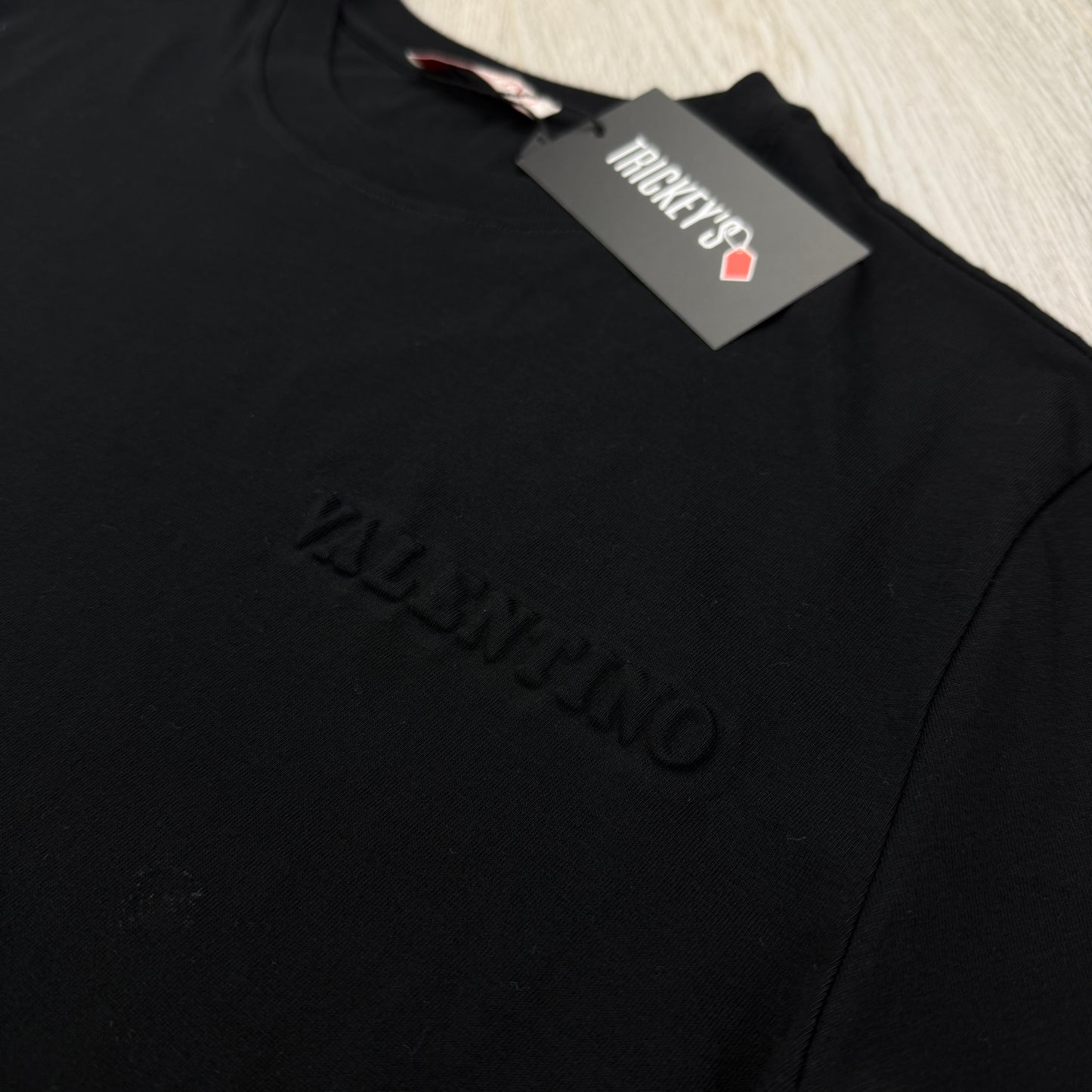 Valentino Men’s Black 3D Logo Slim T-shirt - Small