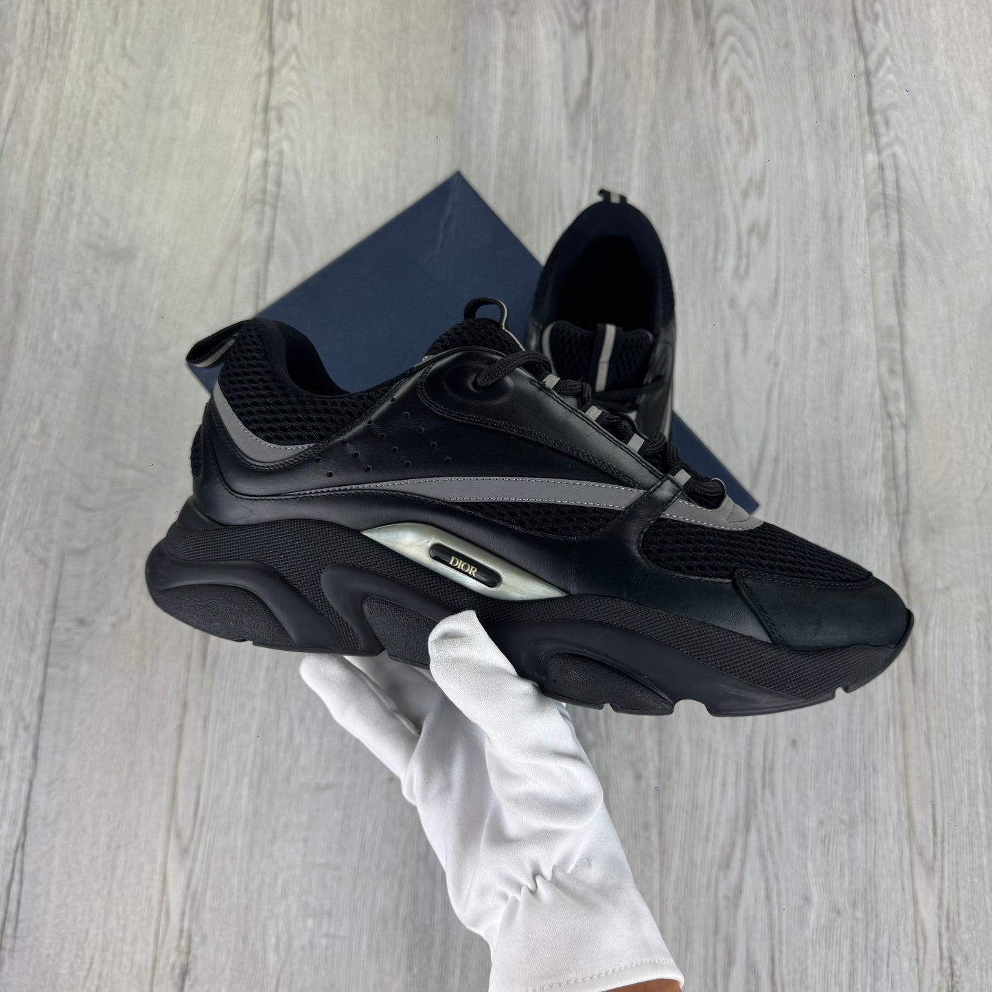 Dior B22 Men’s Triple Black Trainers - 46 (Fit Uk 11)