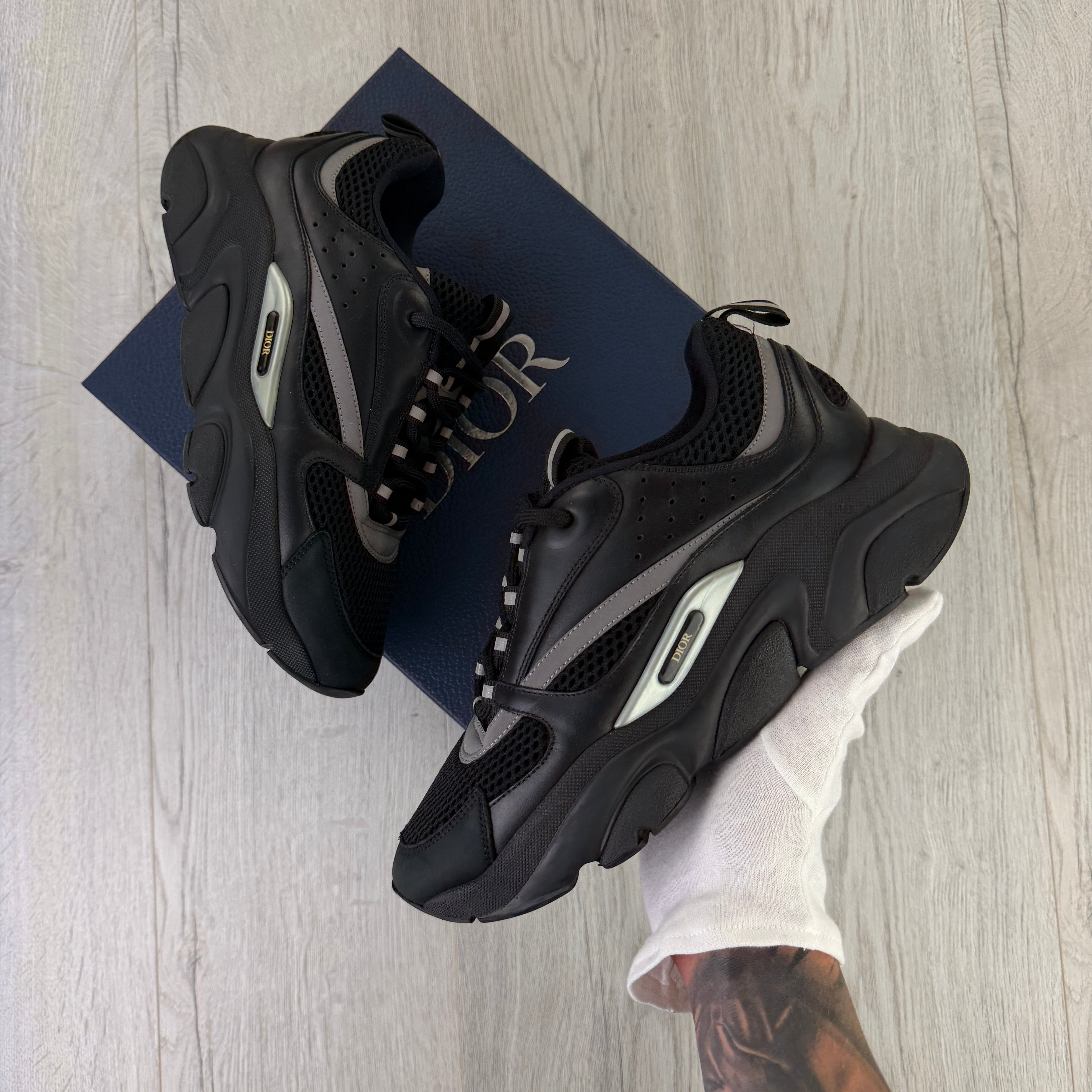 Dior B22 Men’s Triple Black Runners - 41 (Fit Uk 7)