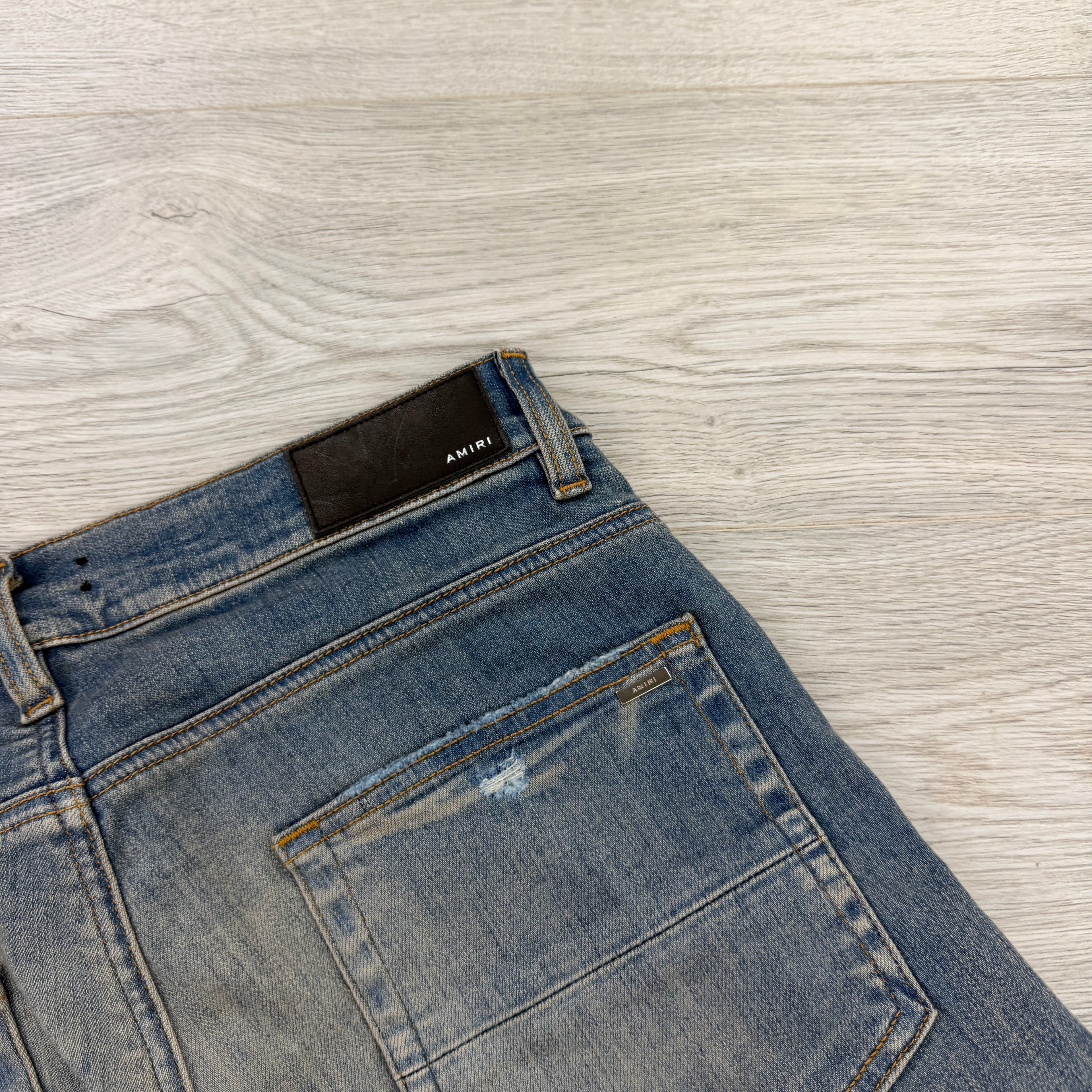 Amiri MX1 Men’s Blue Distressed Jeans