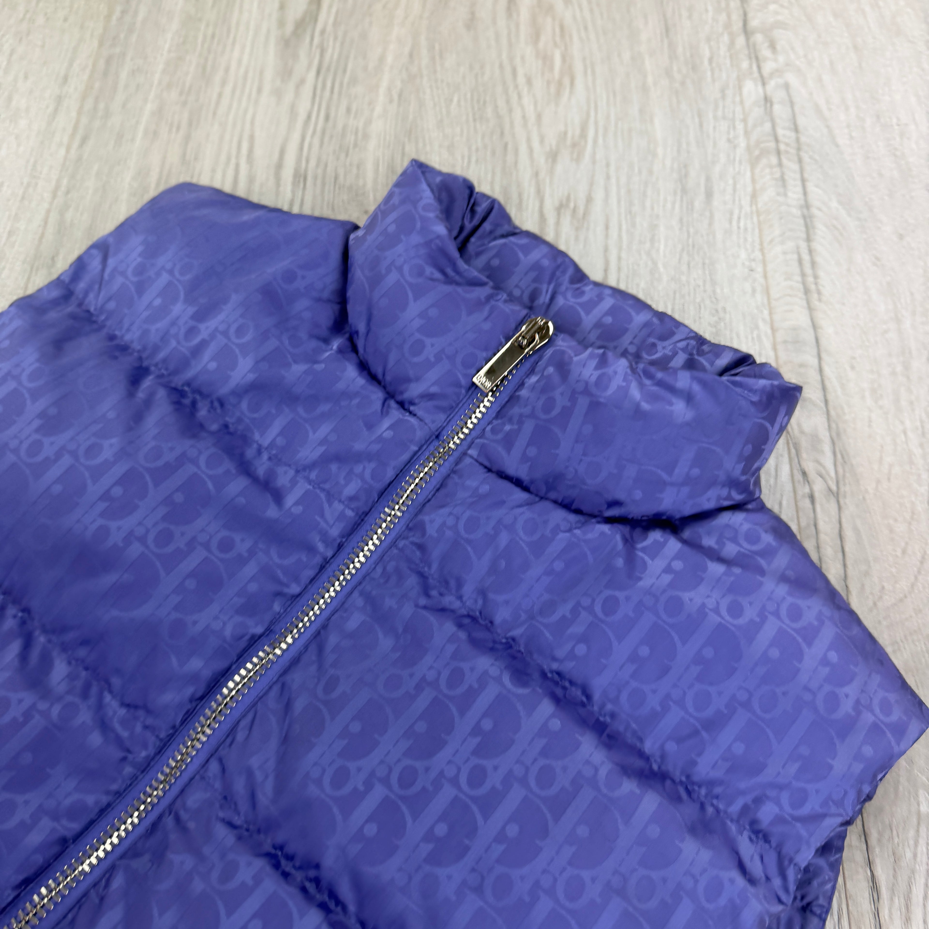 Dior Men’s Oblique Purple Zip-up Down Bodywarmer - 50 (M/L)