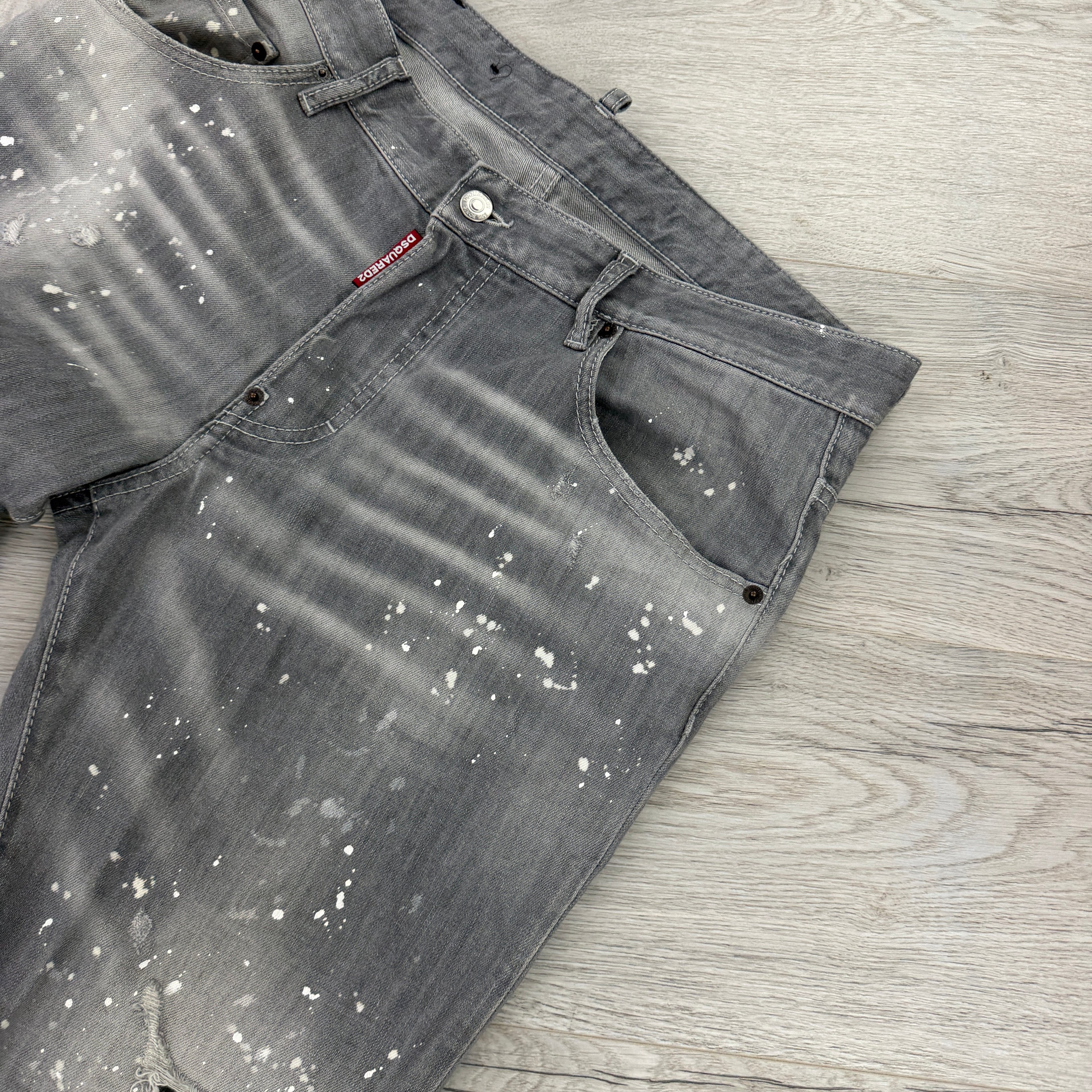 Dsquared2 Men’s Grey Distressed Jeans - 50 (Uk 32/33)