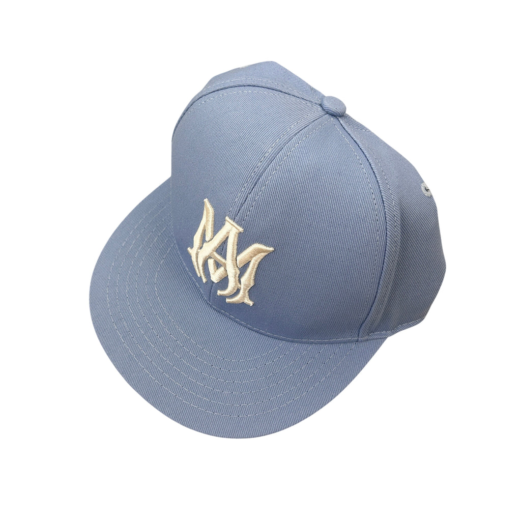 Amiri Men’s MA Logo Fitted Blue Flat Cap