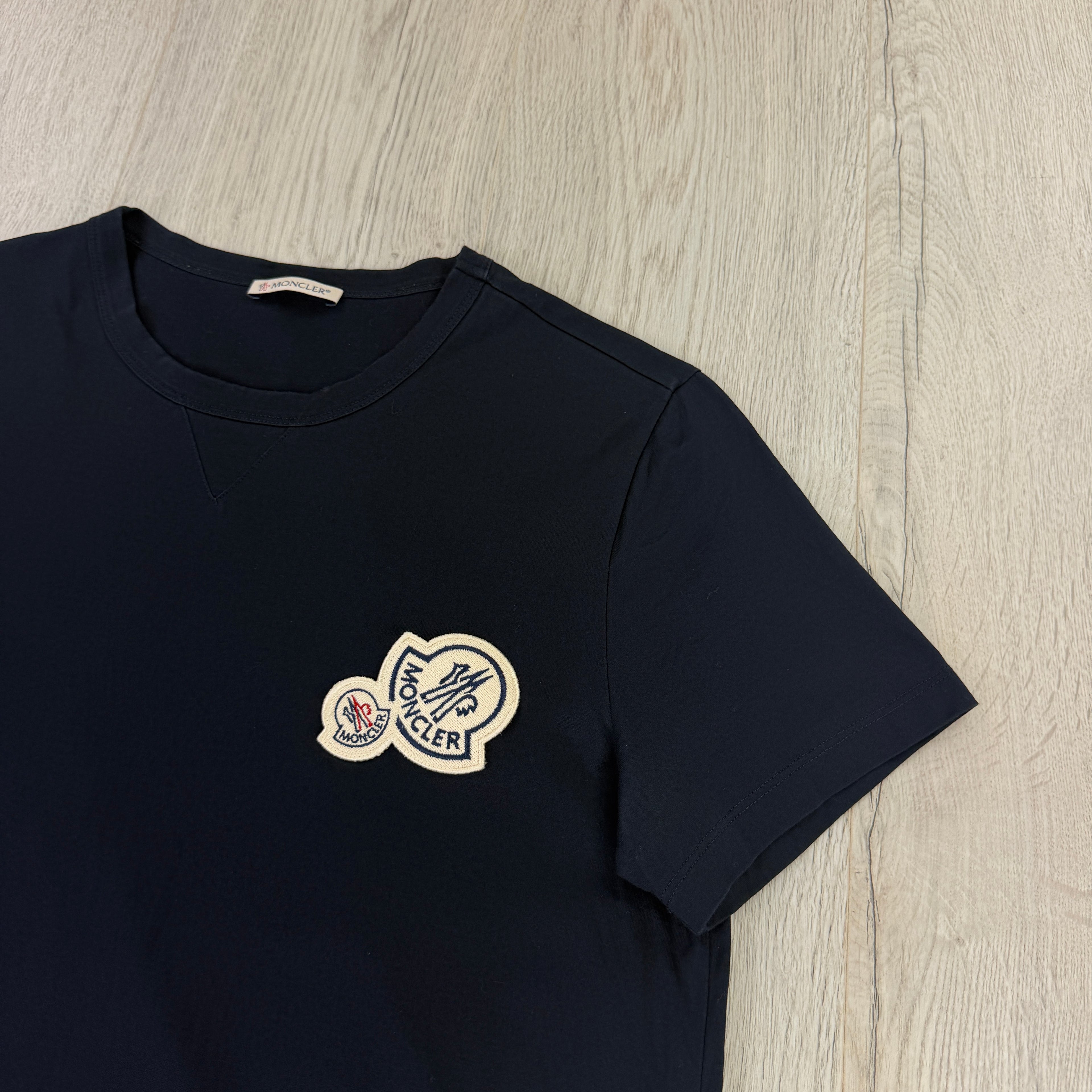 Moncler Men’s Double Logo Navy T-shirt