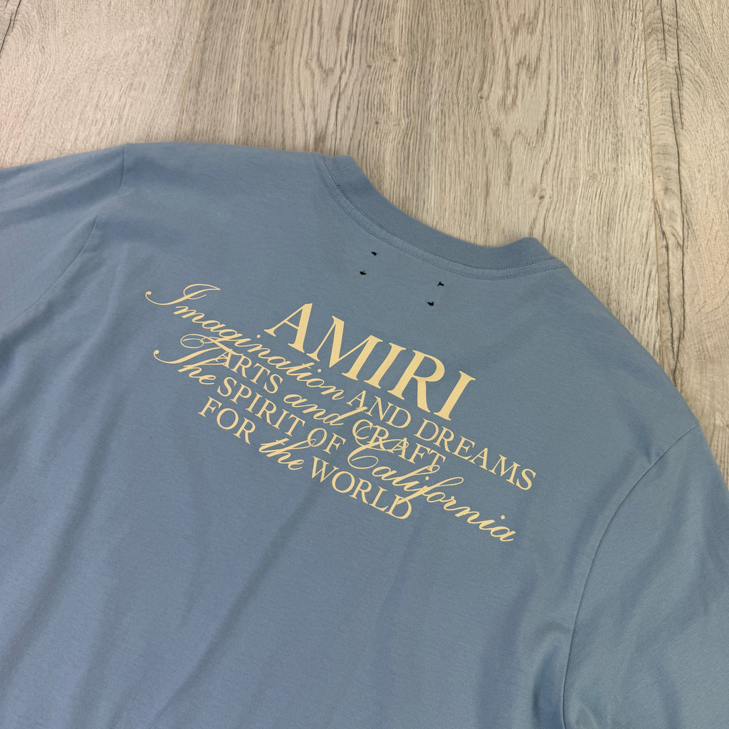 Amiri Men’s Baby Blue T-shirt - Large