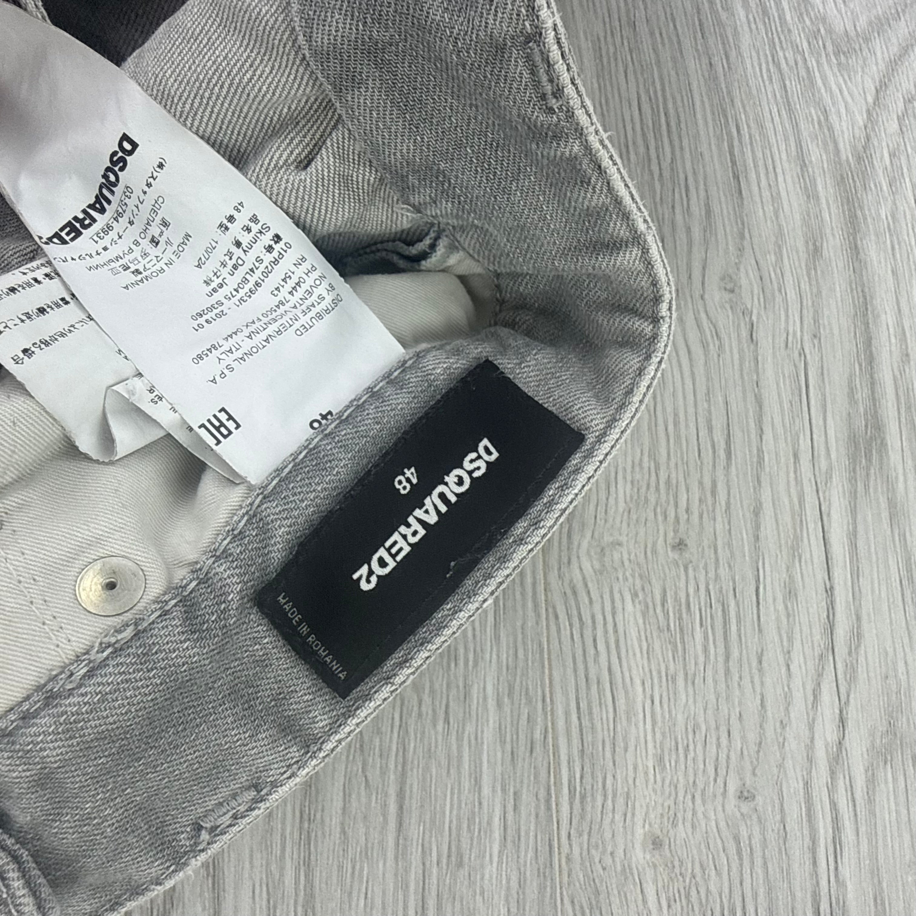 Dsquared2 Men’s Grey Distressed Jeans - 48 (Uk 32)