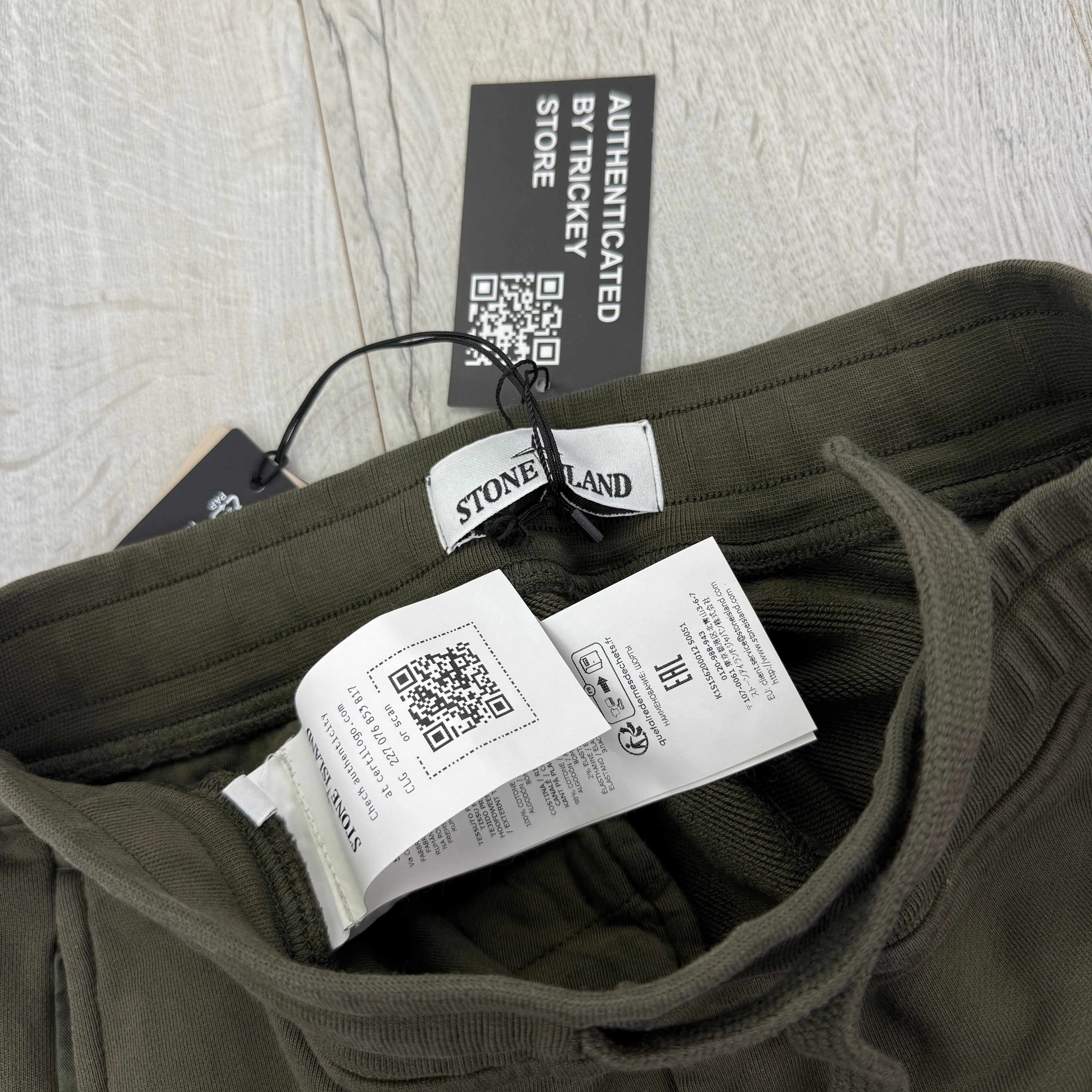 Stone Island Men’s Khaki Green Jersey Shorts