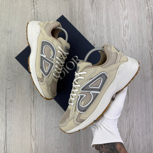 Dior B30 Men’s Cream Mesh and Technical Fabric Trainers - 41 (Fit Uk 7)
