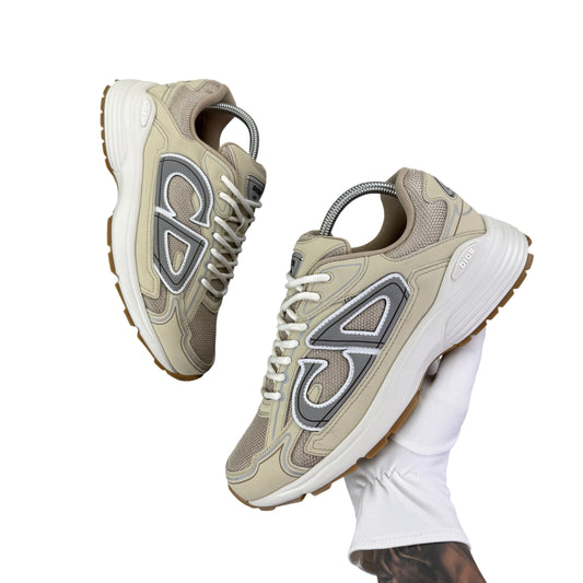 Dior B30 Men’s Cream Mesh and Technical Fabric Trainers - 41 (Fit Uk 7)