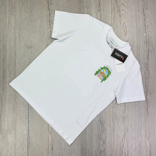 Casablanca Men’s White L’Arche Tennis T-shirt