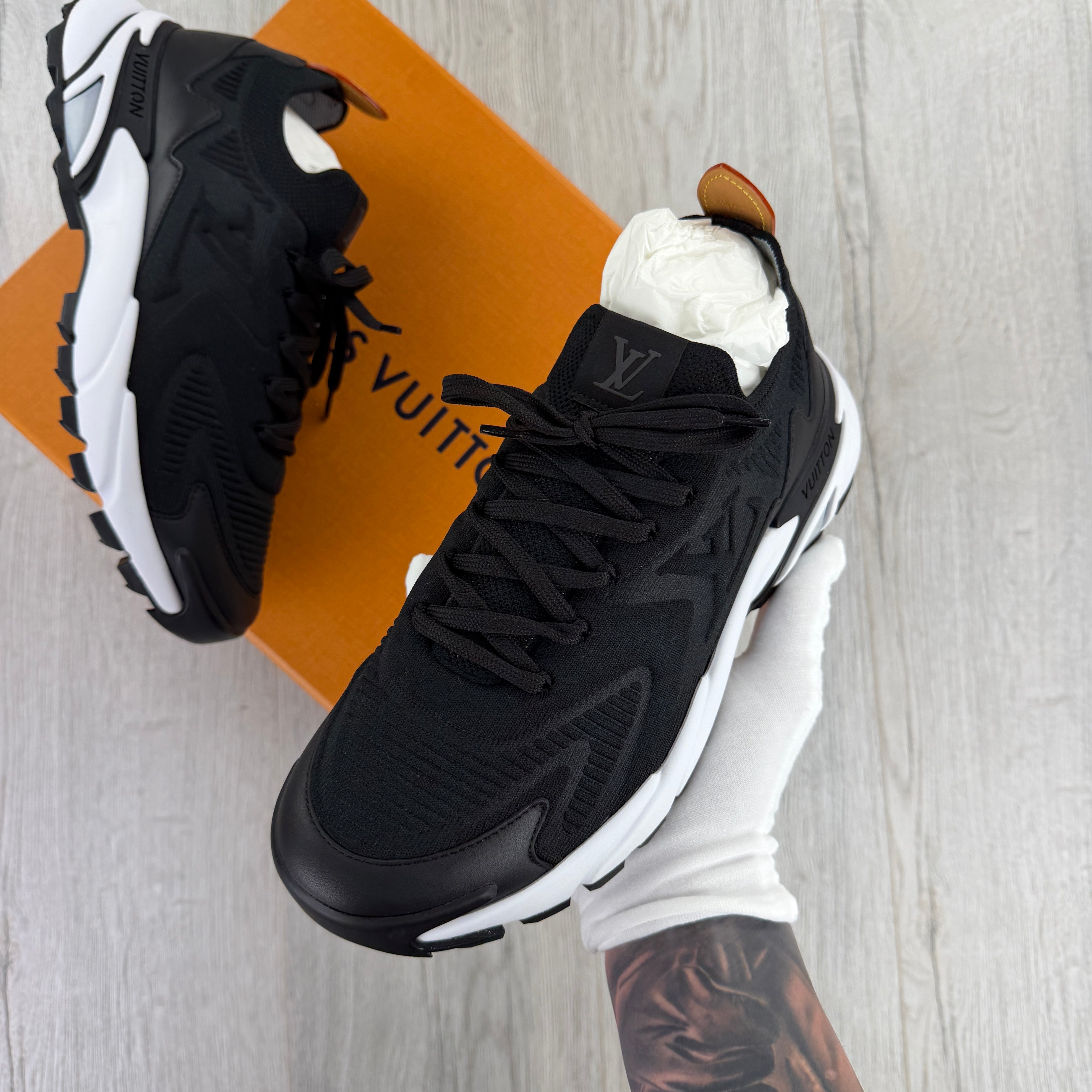 Louis Vuitton Men’s Black & White Tactic Trainers