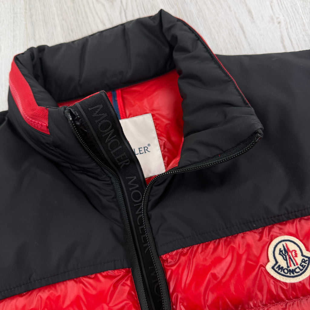Moncler Men’s Red Dupres Down Gilet - Size 3