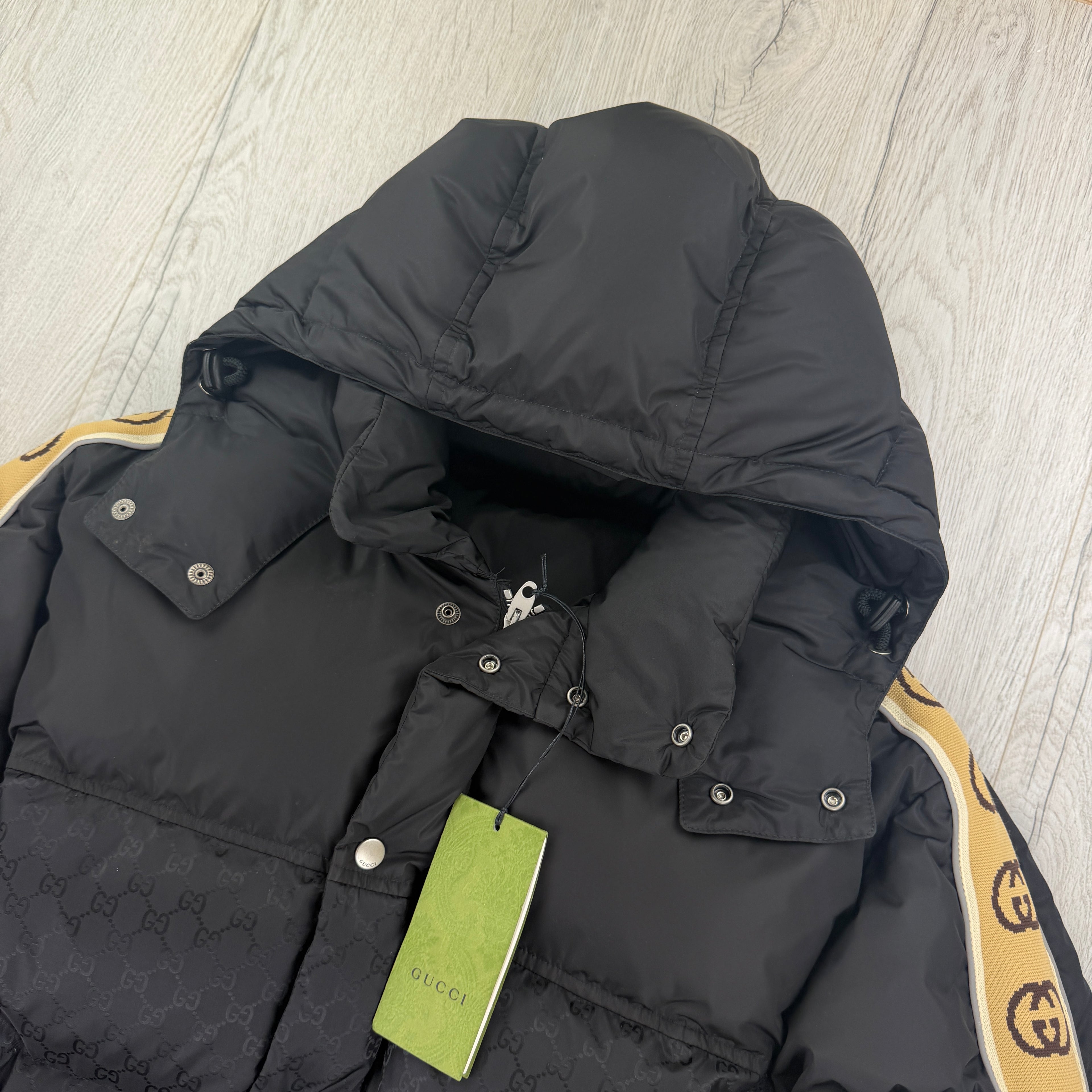Gucci Men’s GG Jacquard Nylon Padded Down Jacket - Size 48 (M/L)