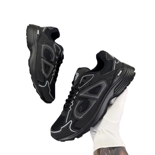 Dior B30 Men’s Triple Black Trainers - 42 (Fit Uk 8)