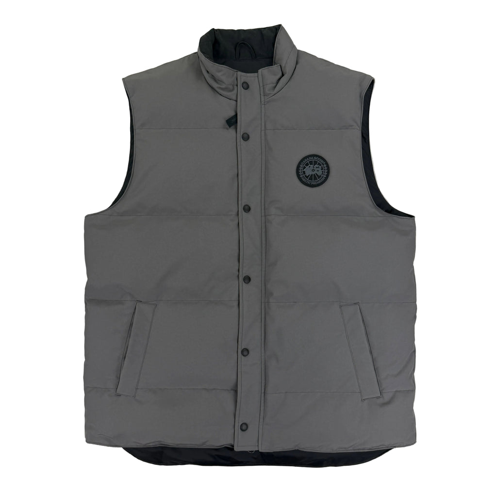 Canada Goose Men’s Grey Black Badge Freestyle Bodywarmer - XXL