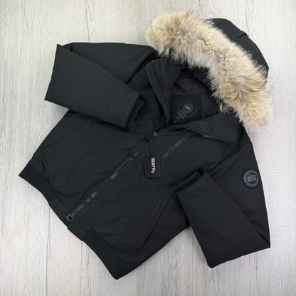 Canada Goose Men’s Black Borden Bomber Jacket Black Badge - Medium