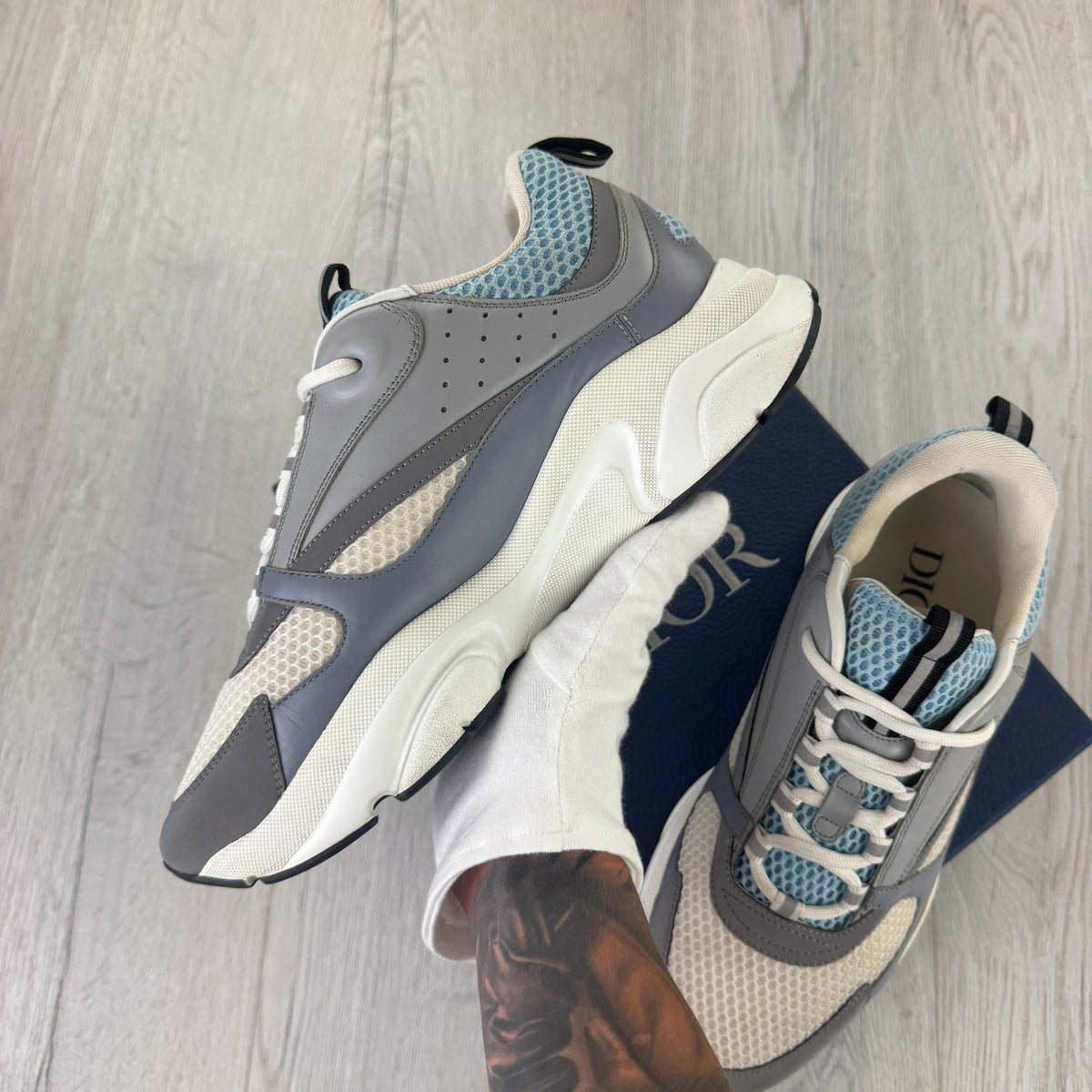 Dior B22 Men’s Baby Blue Runners - 44 (Fit Uk 9/9.5)