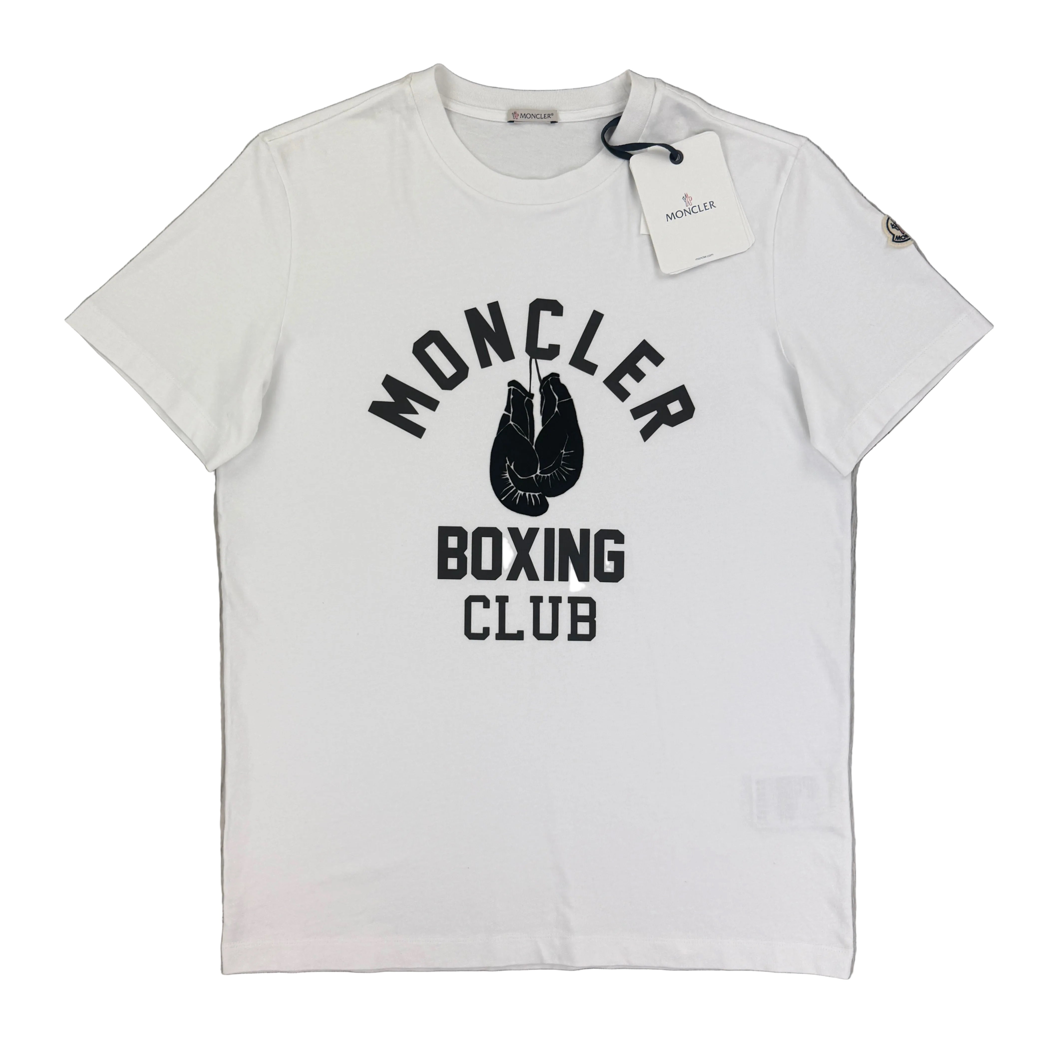 Moncler Men's 'Boxing Club' White T-shirt - Large – Trickey.store