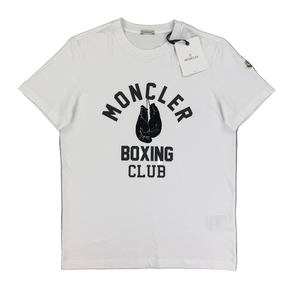 Moncler Men’s ‘Boxing Club’ White T-shirt - Large