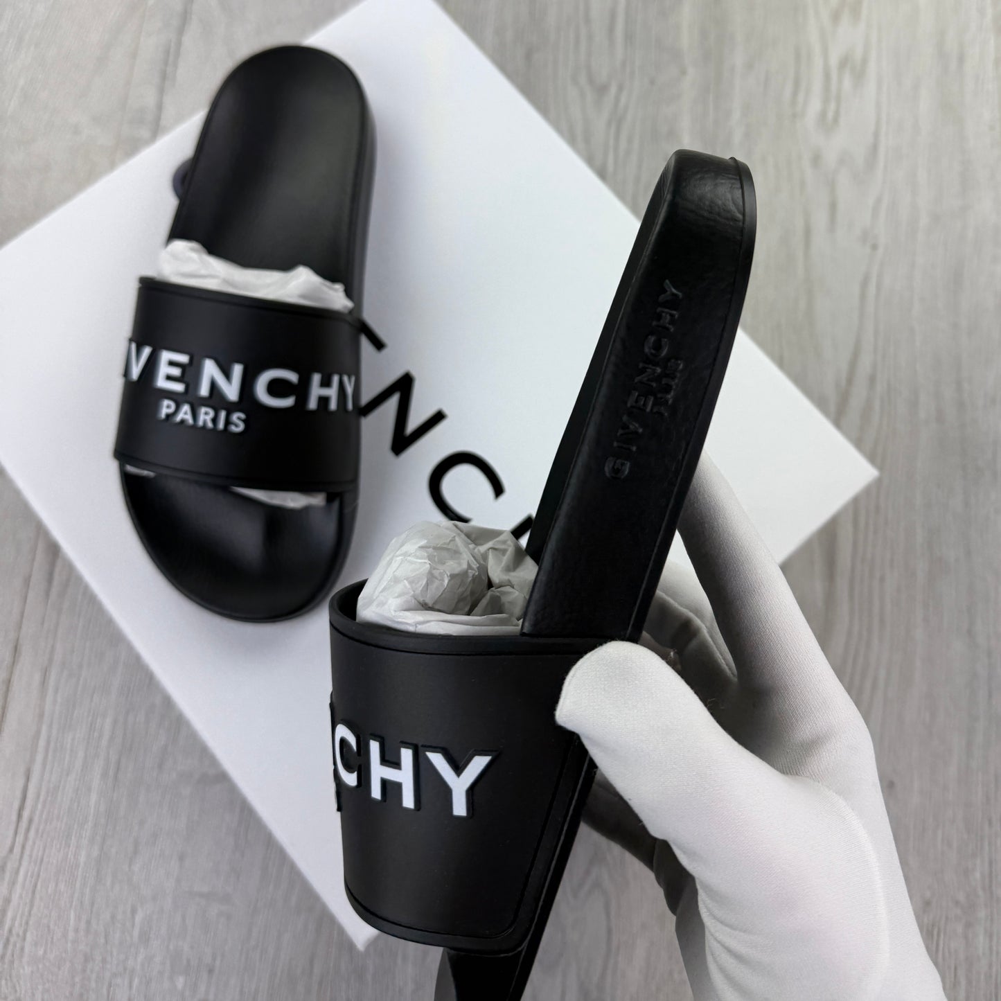 Givenchy Men’s Black Sliders