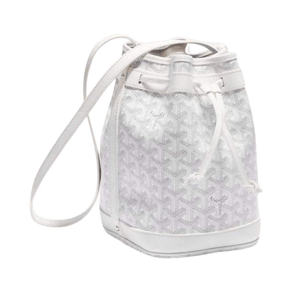 Goyard Petit Flot Bucket Bag White