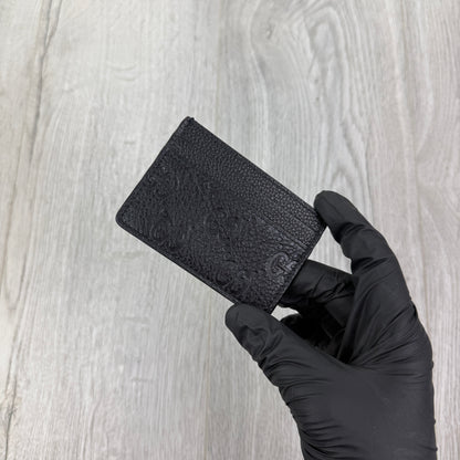Gucci GG Interlocking Black Canvas Card Holder