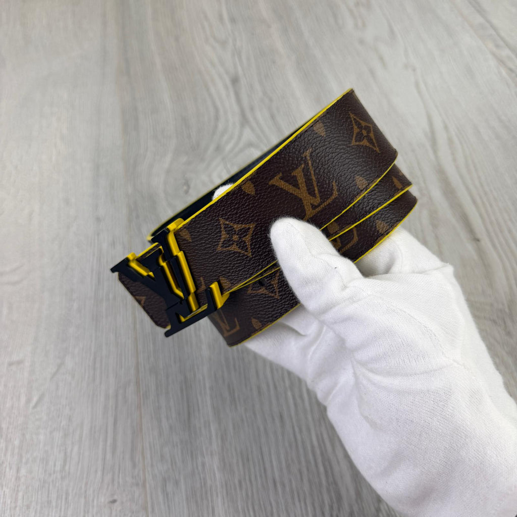 Louis Vuitton Men’s Brown / Yellow Monogram Belt - 90 (Uk 28-34)