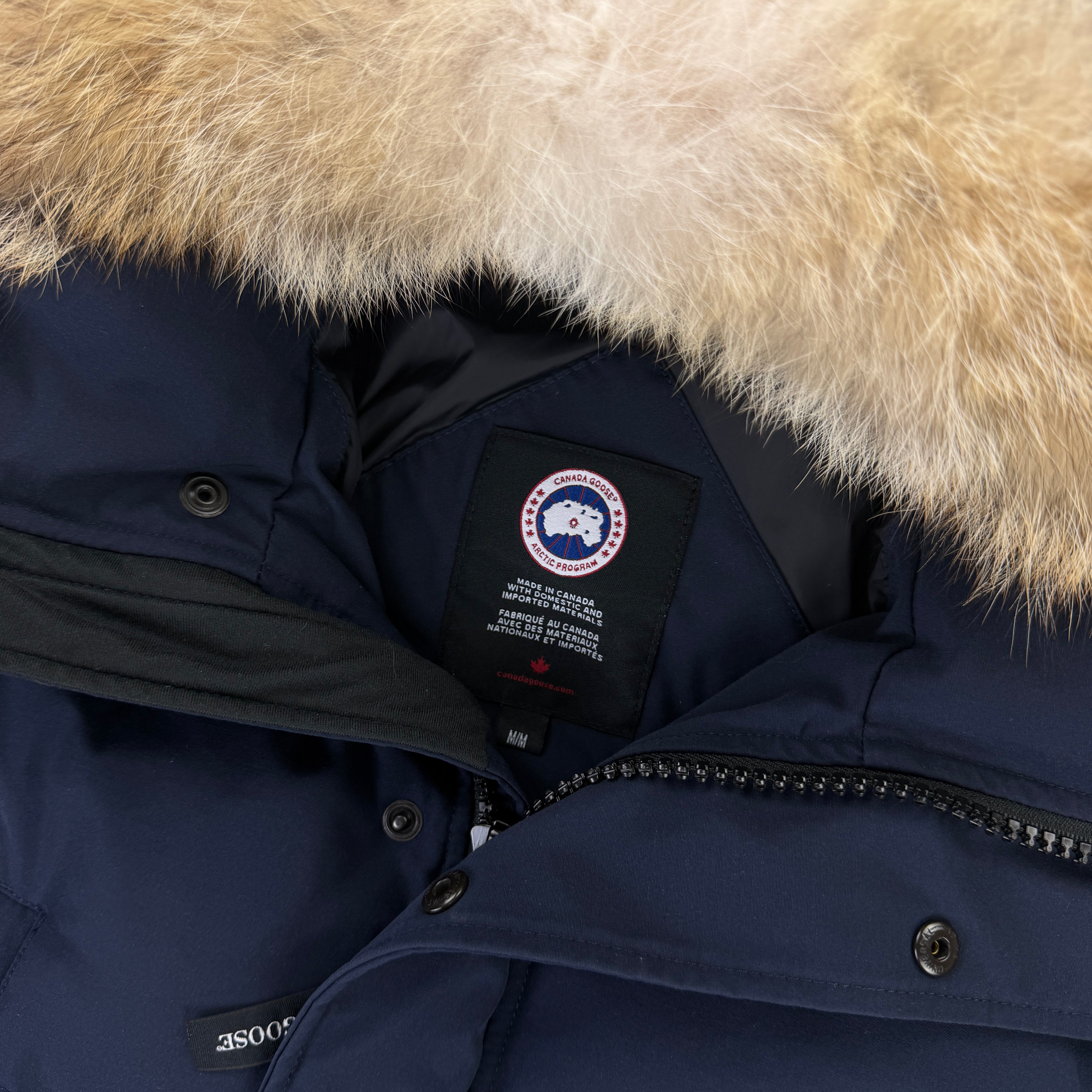 Canada Goose Men’s Wyndham Navy Parker Jacket - Medium