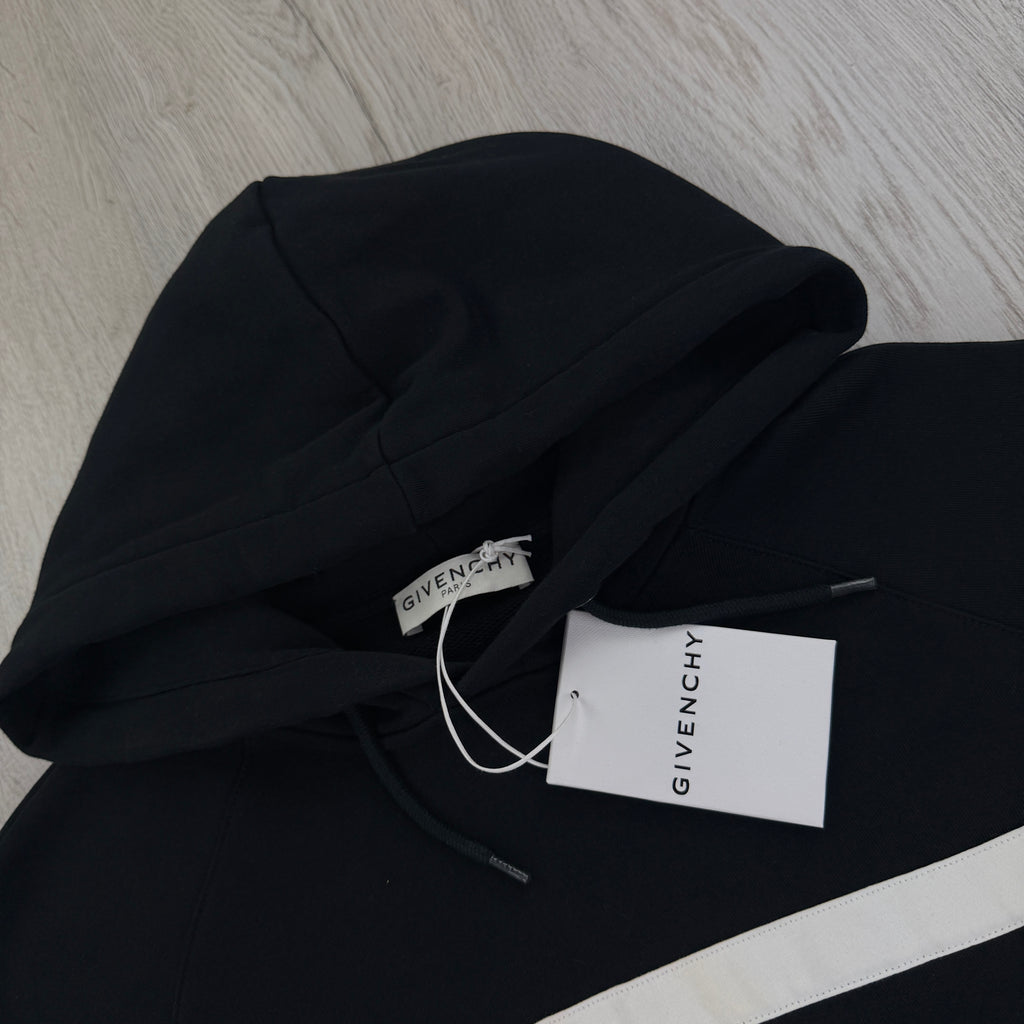 Givenchy Men’s Black Pullover Hoodie Embroidered Logo