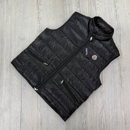 Moncler Men’s Black GUI Down Gilet - Size 5